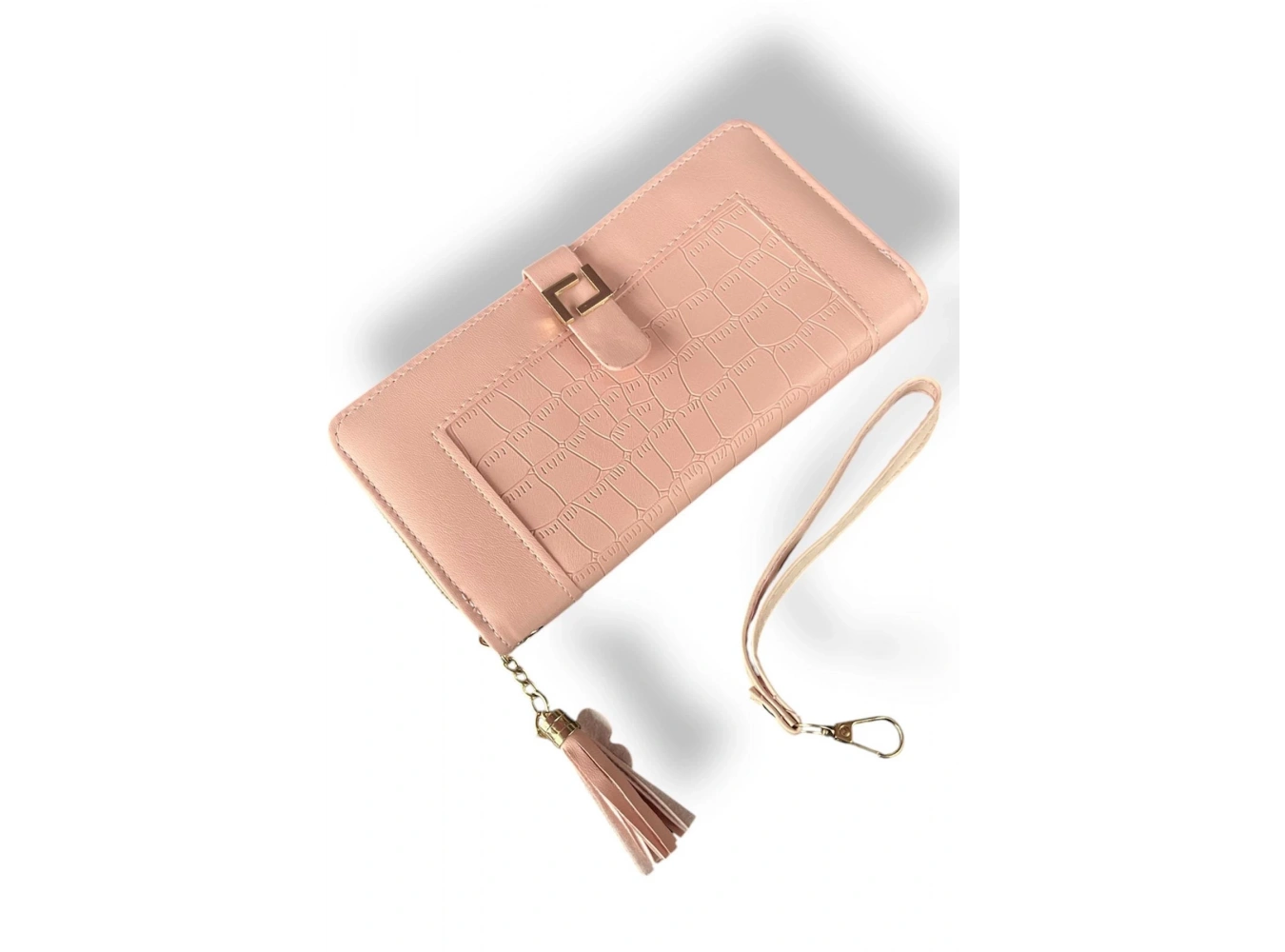 Açık Pembe Renk Deri Kadın Cüzdan