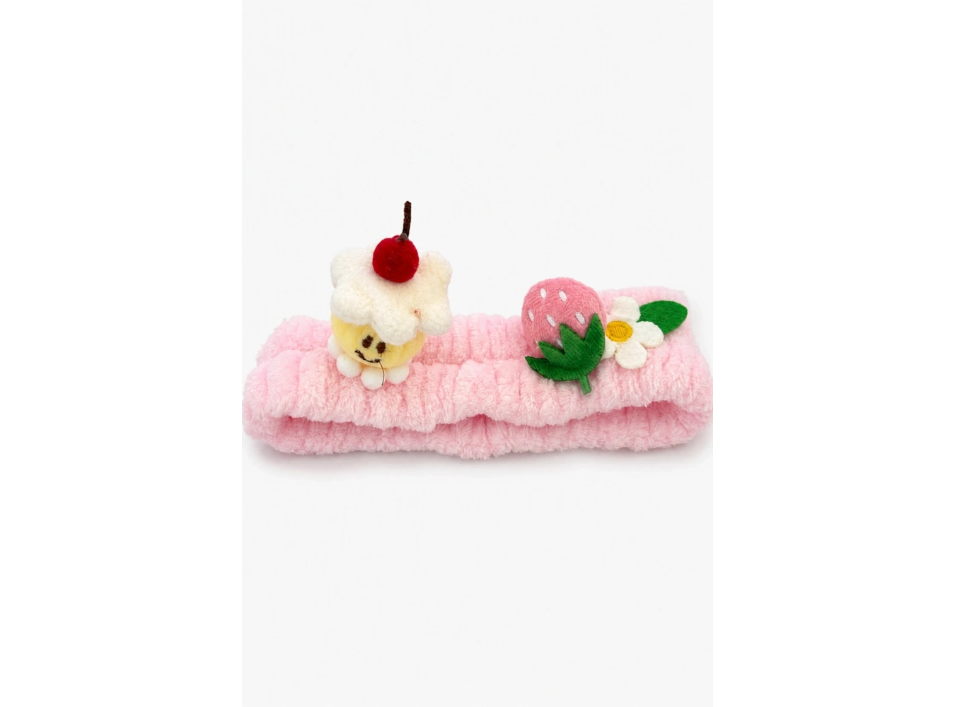 Açık Pembe  Renk Karışık Figürlü Peluş Saç Bandı