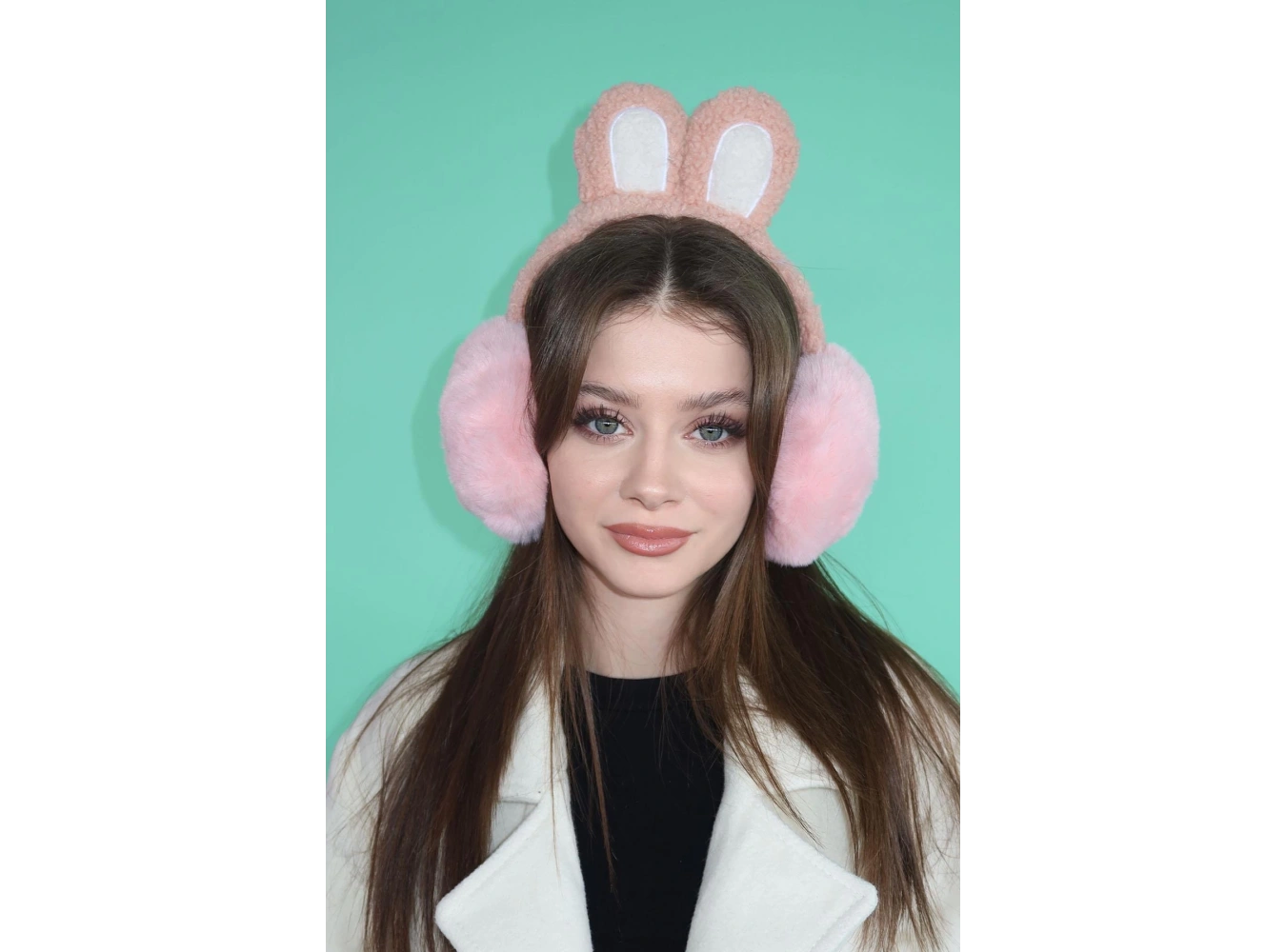 Açık Pembe Renk Peluş Kulaklık