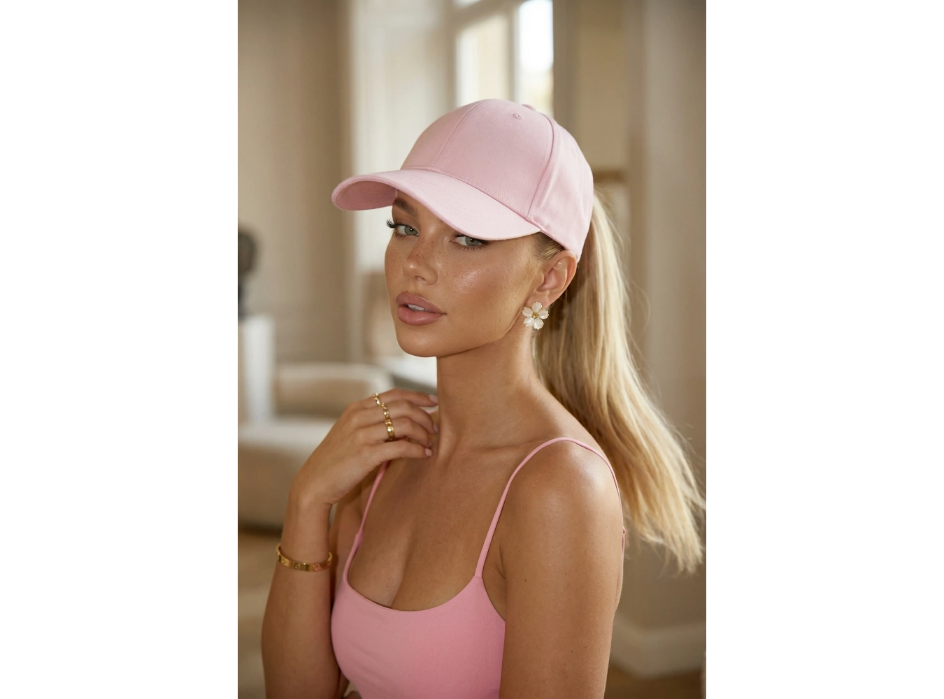 Açık Pembe Renk Unisex Şapka