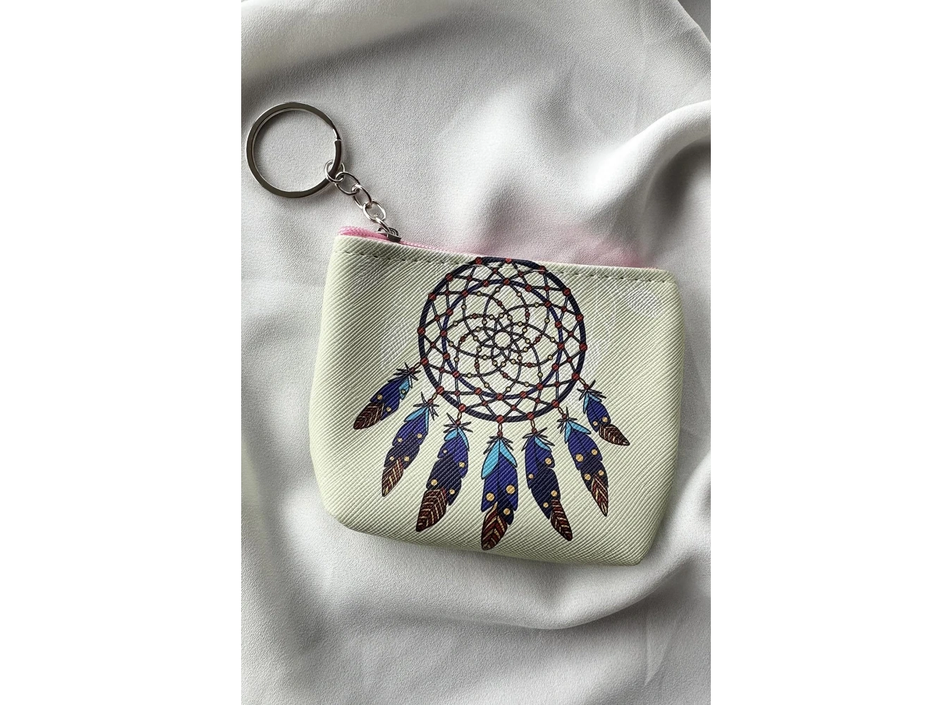 Açık Yeşil Renk Rüya Kapanı Figürlü Anahtarlık /Cüzdan