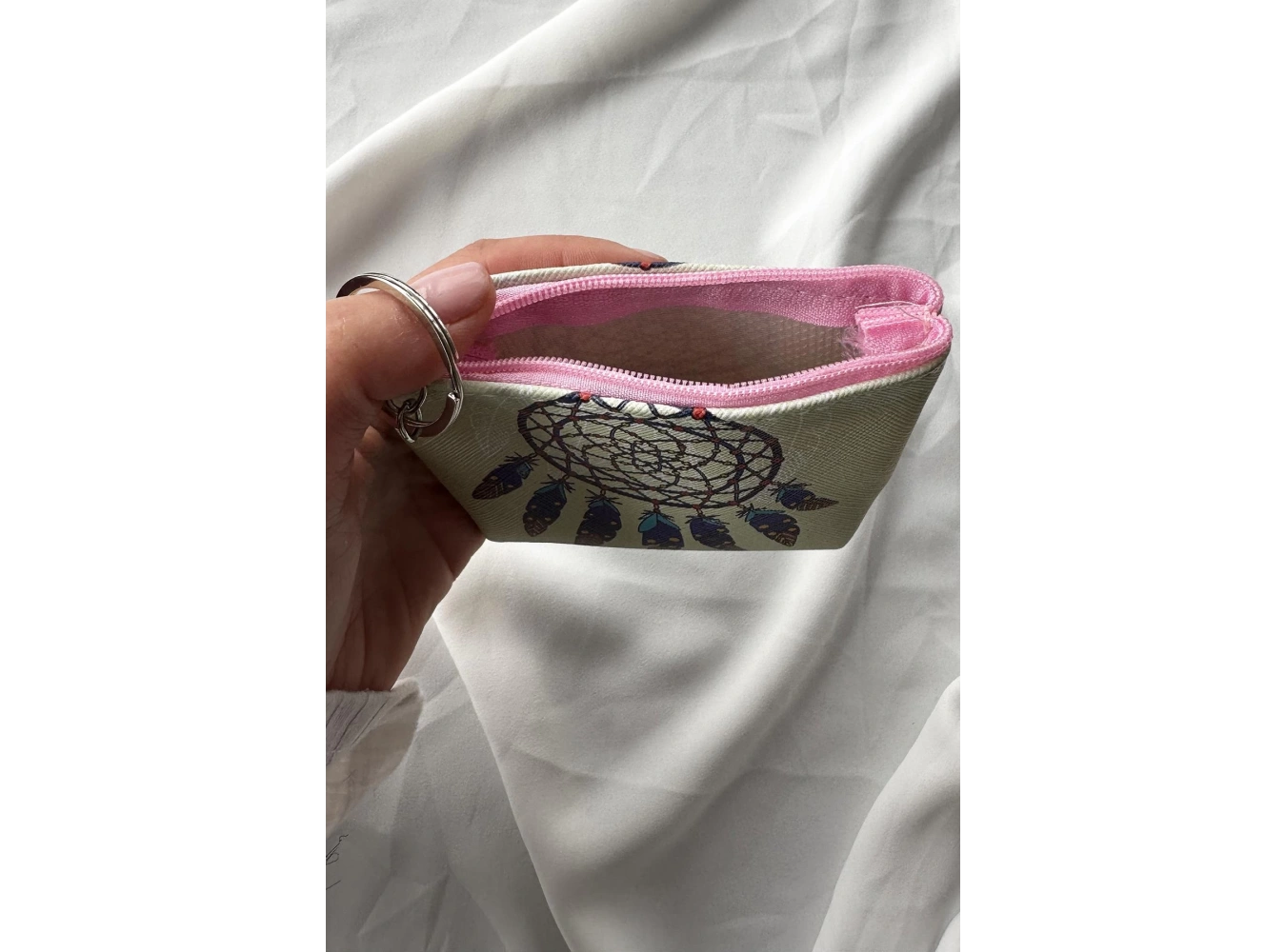 Açık Yeşil Renk Rüya Kapanı Figürlü Anahtarlık /Cüzdan