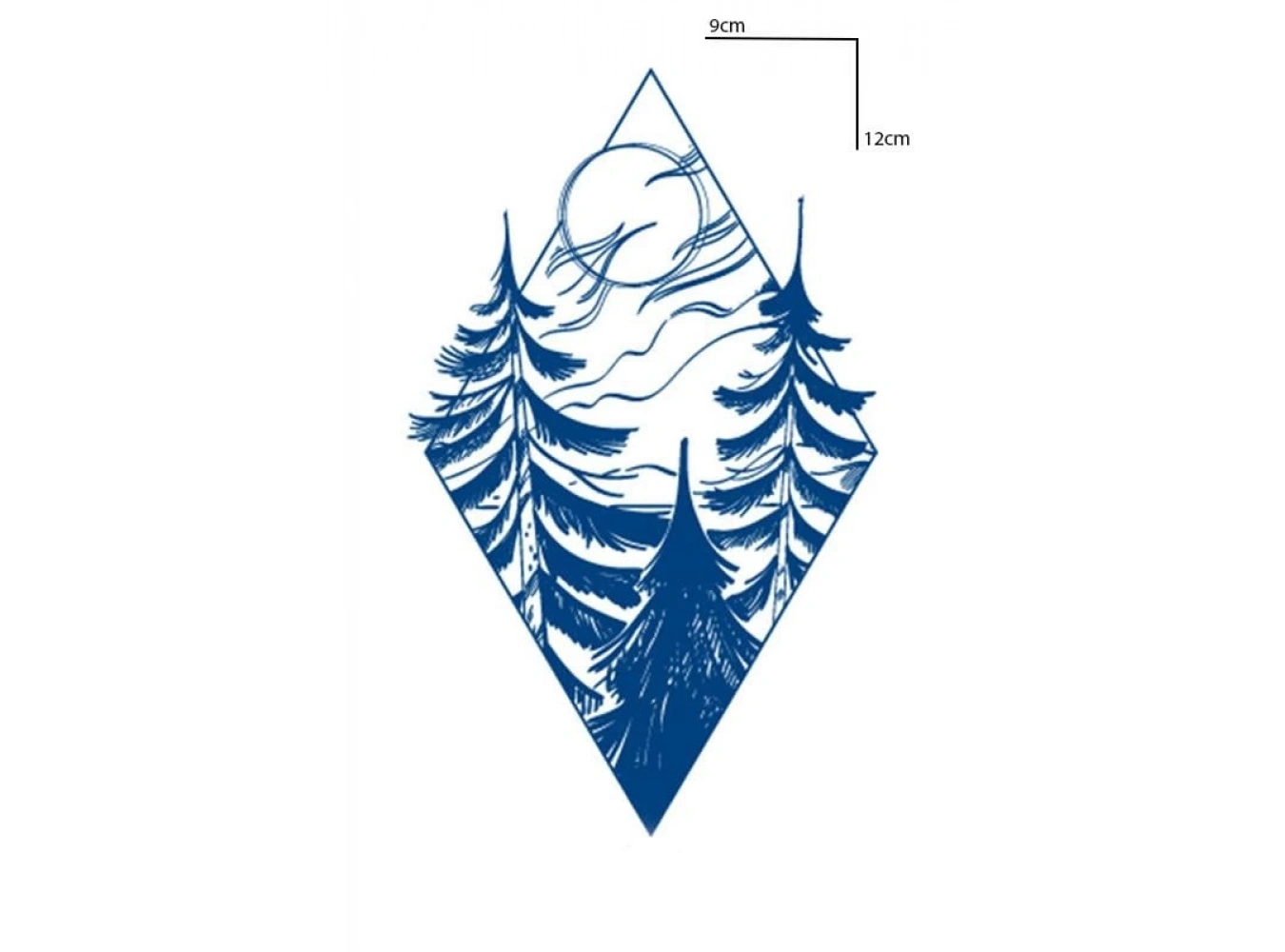 Ağaç Figürlü 12 Saat Sonra Kararan Geçici Mini Dövme Tattoo