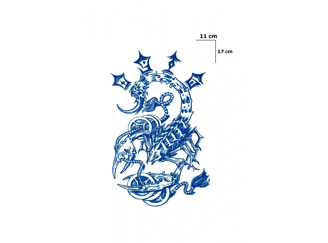 Akrep Sonradan Kararan Yarı Kalıcı Geçici Dövme Tattoo