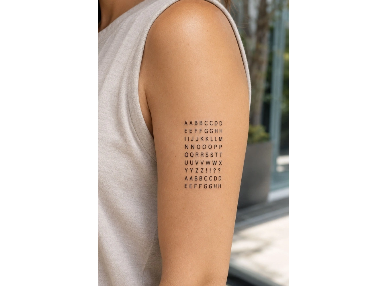 Alfabe Harf Mini Geçici Dövme Tattoo