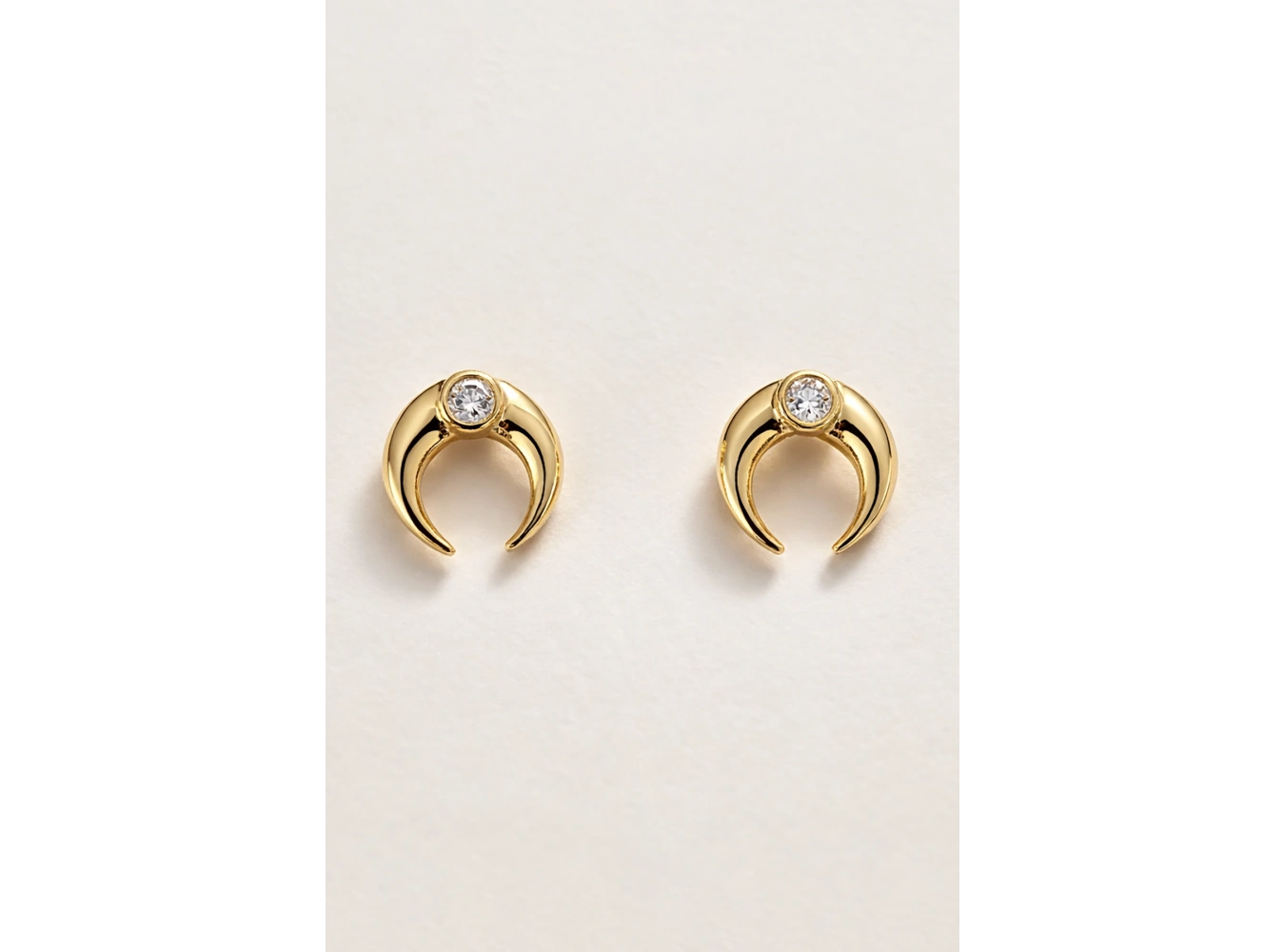 Altın Renk 14K Altın Kaplama Ay Figürlü Xuping Küpe (Çift)