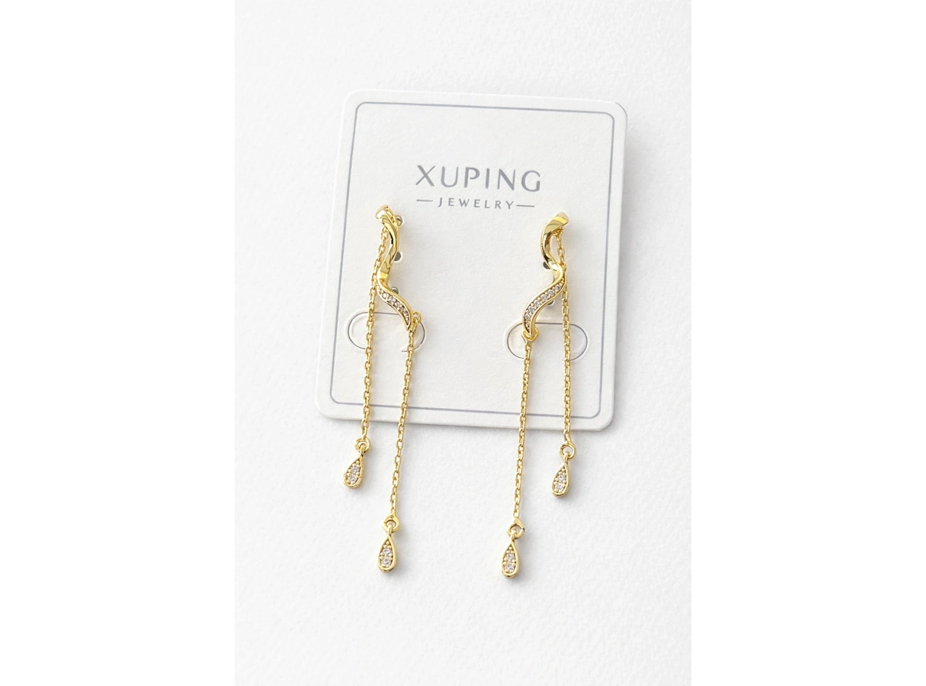 Altın Renk 14K Altın Kaplama Sallantılı Xuping Küpe (Çift)