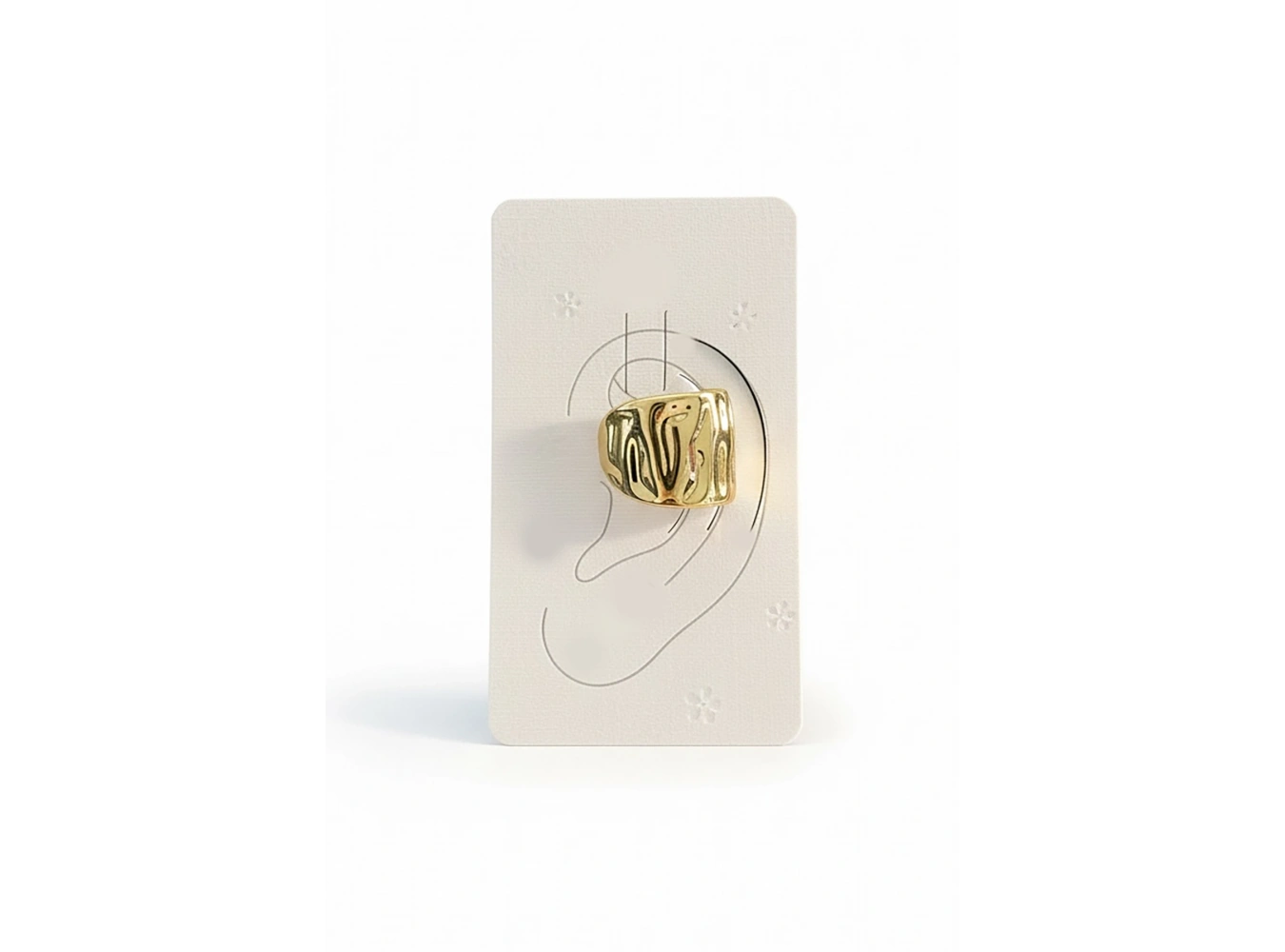 Altın Renk 14K Altın Kaplama TX Ear Cuff (Tek)