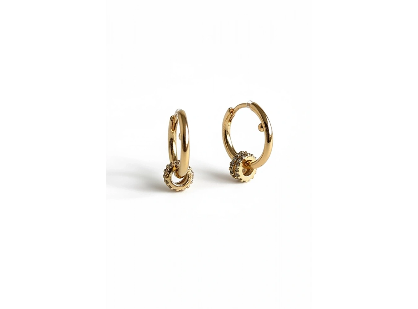 Altın Renk 14K Altın Kaplama Tx Halka Küpe (Çift)