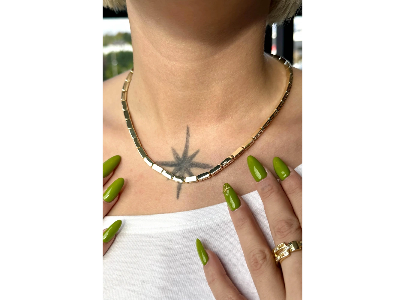 Altın Renk 14K Altın Kaplama VİP Kolye