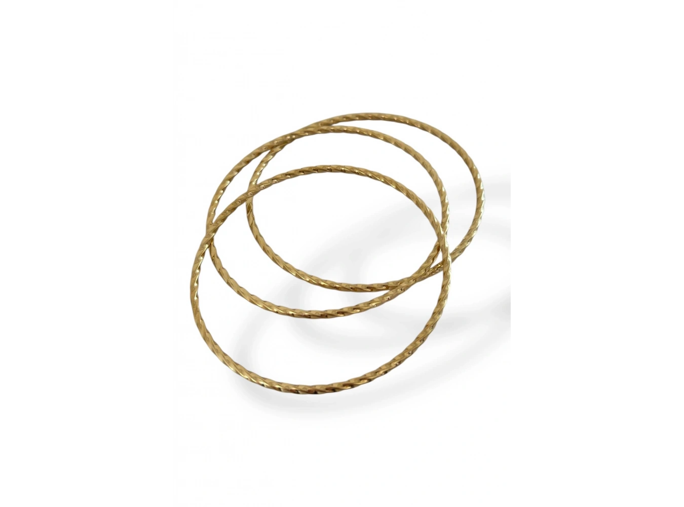 Altın Renk 3lü Burgu Detaylı Bilezik