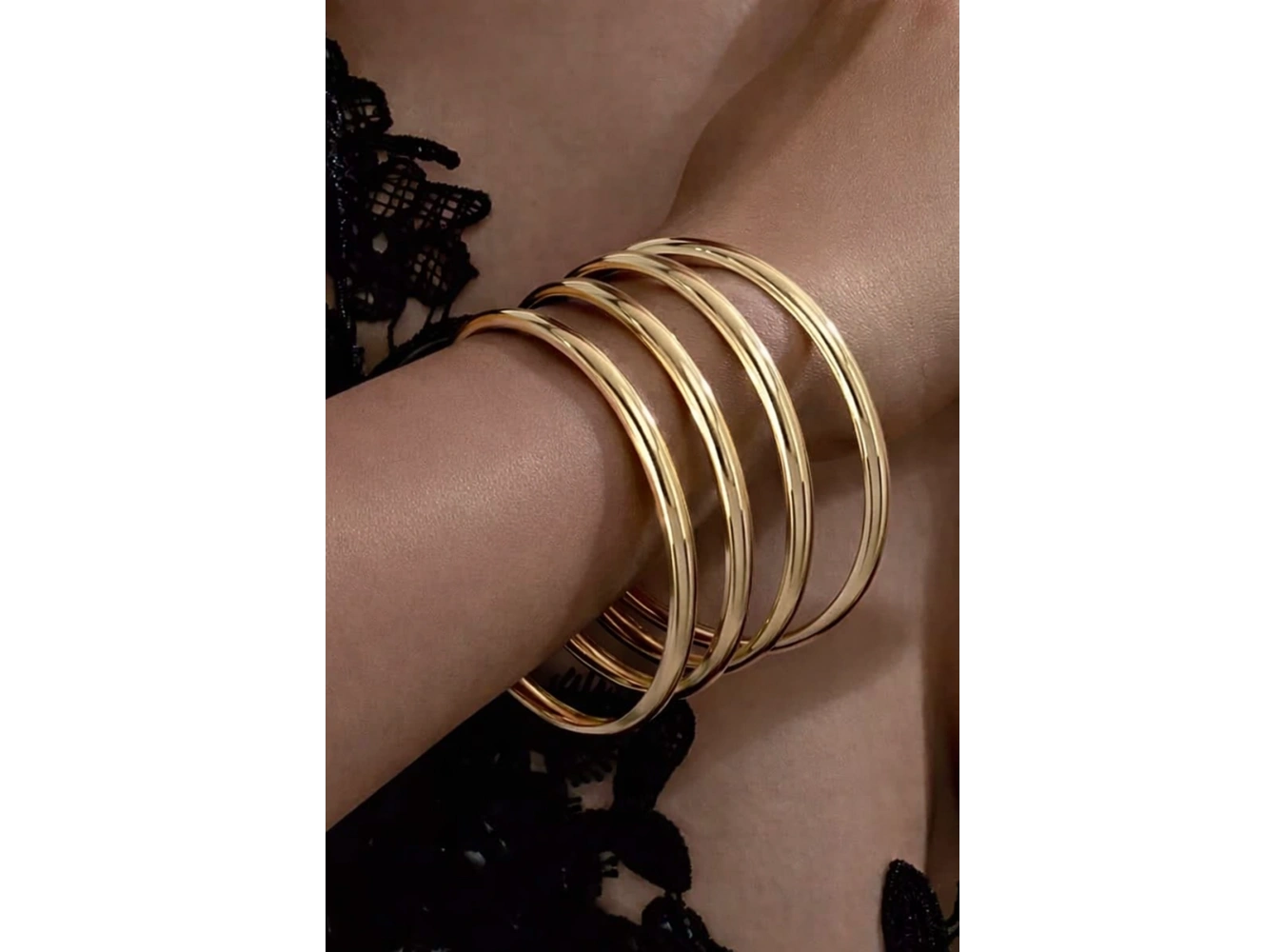 Altın Renk 4lü Bilezik Set