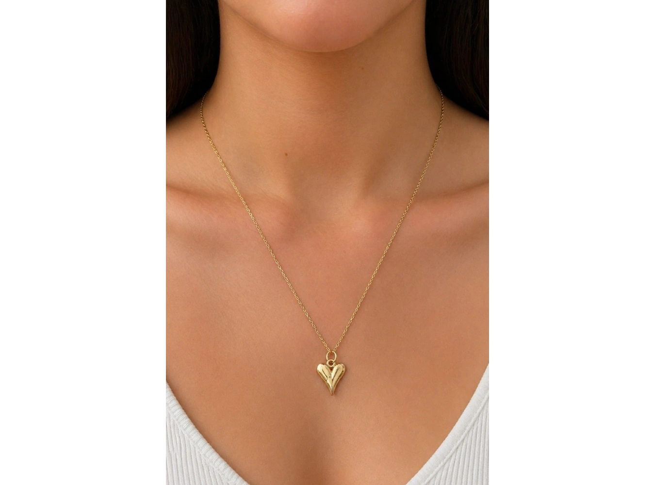 Altın Renk Altın Figürlü Çelik Kolye