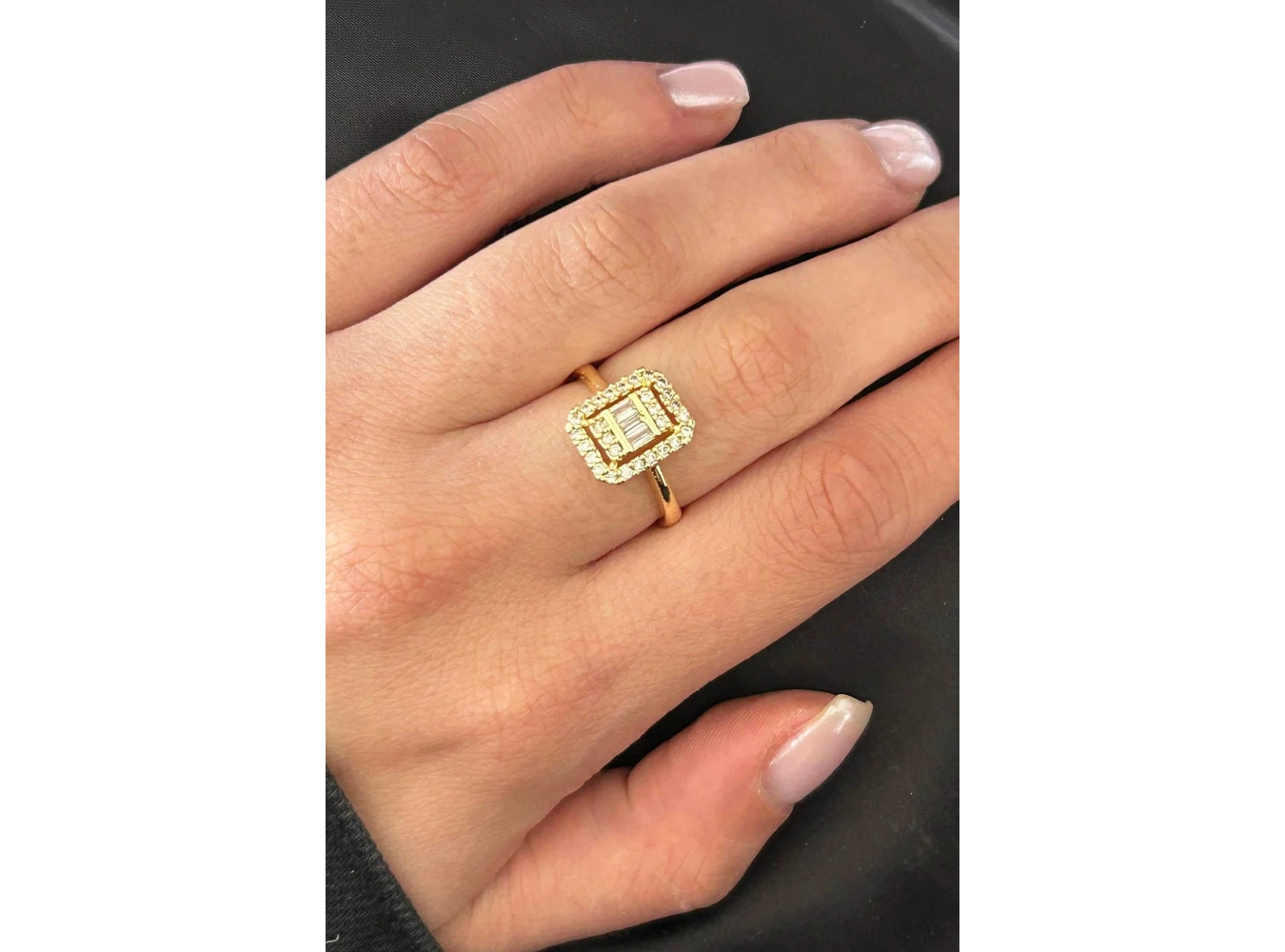 Altın Renk Ayarlanabilir Baget Yüzük