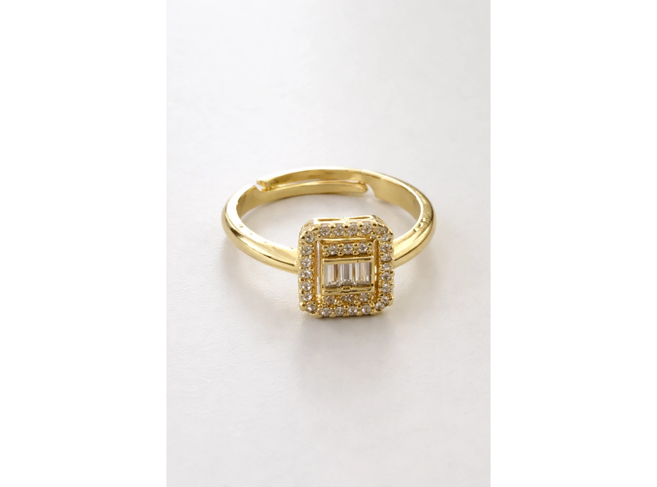 Altın Renk Ayarlanabilir Baget Yüzük