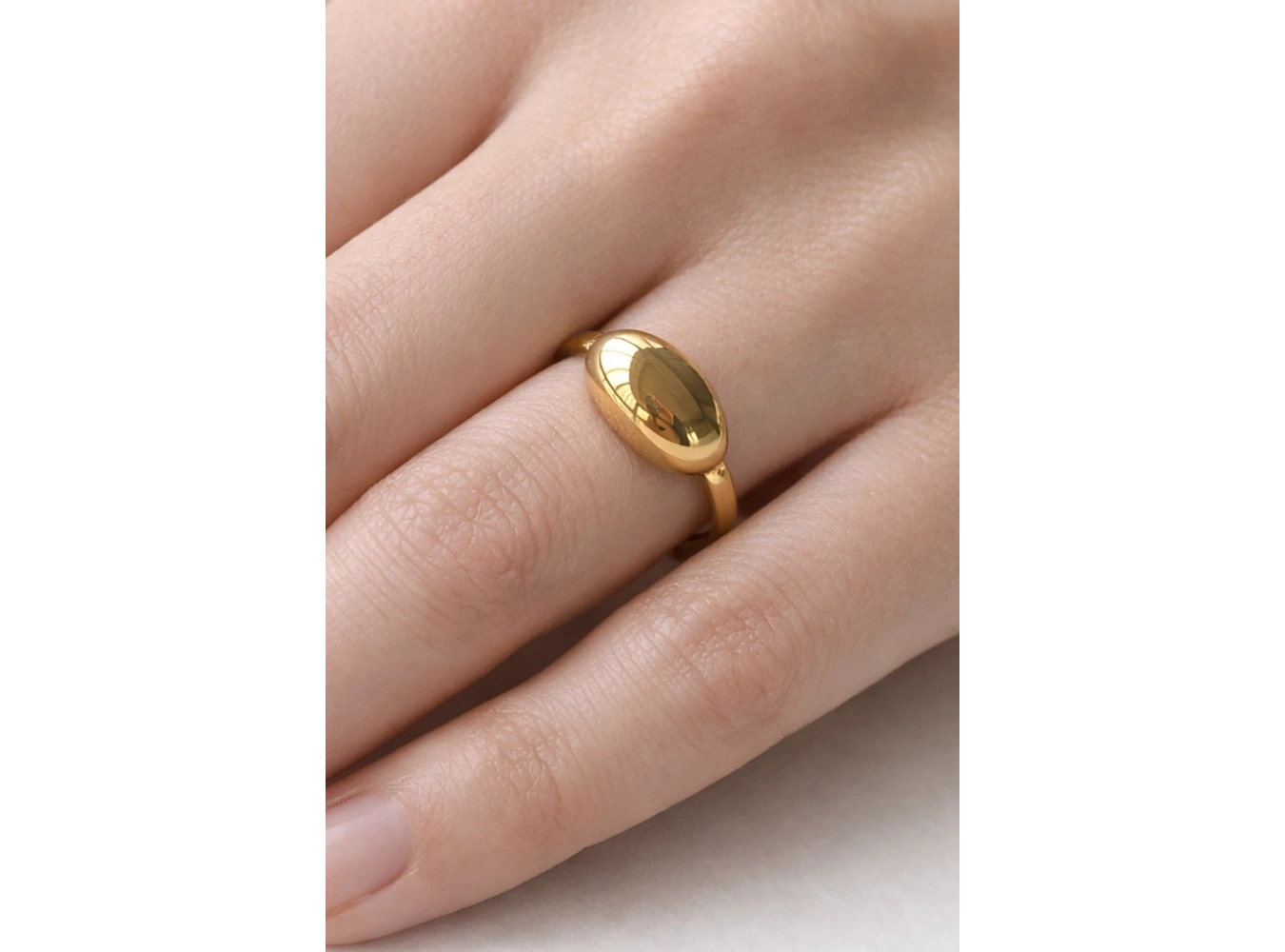 Altın Renk Ayarlanabilir Çelik Yüzük