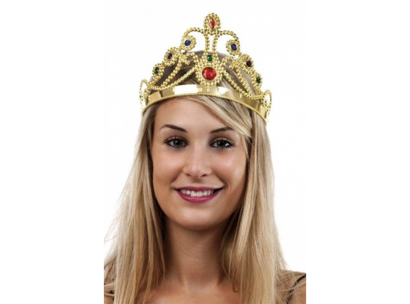 Altın Renk Ayarlanabilir Plastik Kraliçe Tacı