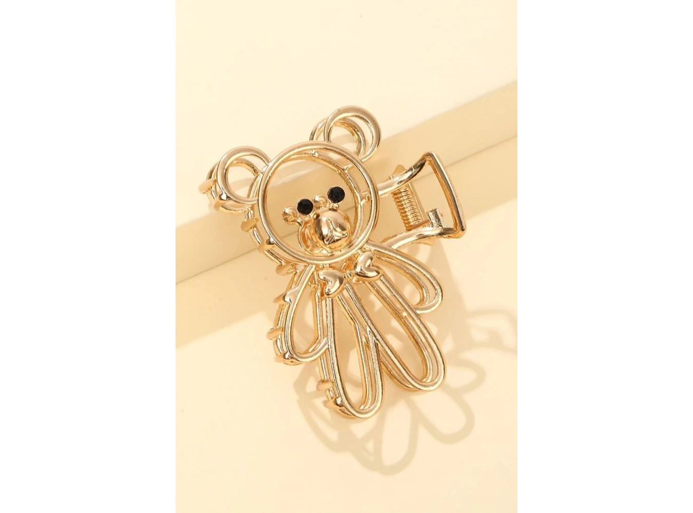 Altın Renk Ayıcık Figürlü Metal Mandal Toka