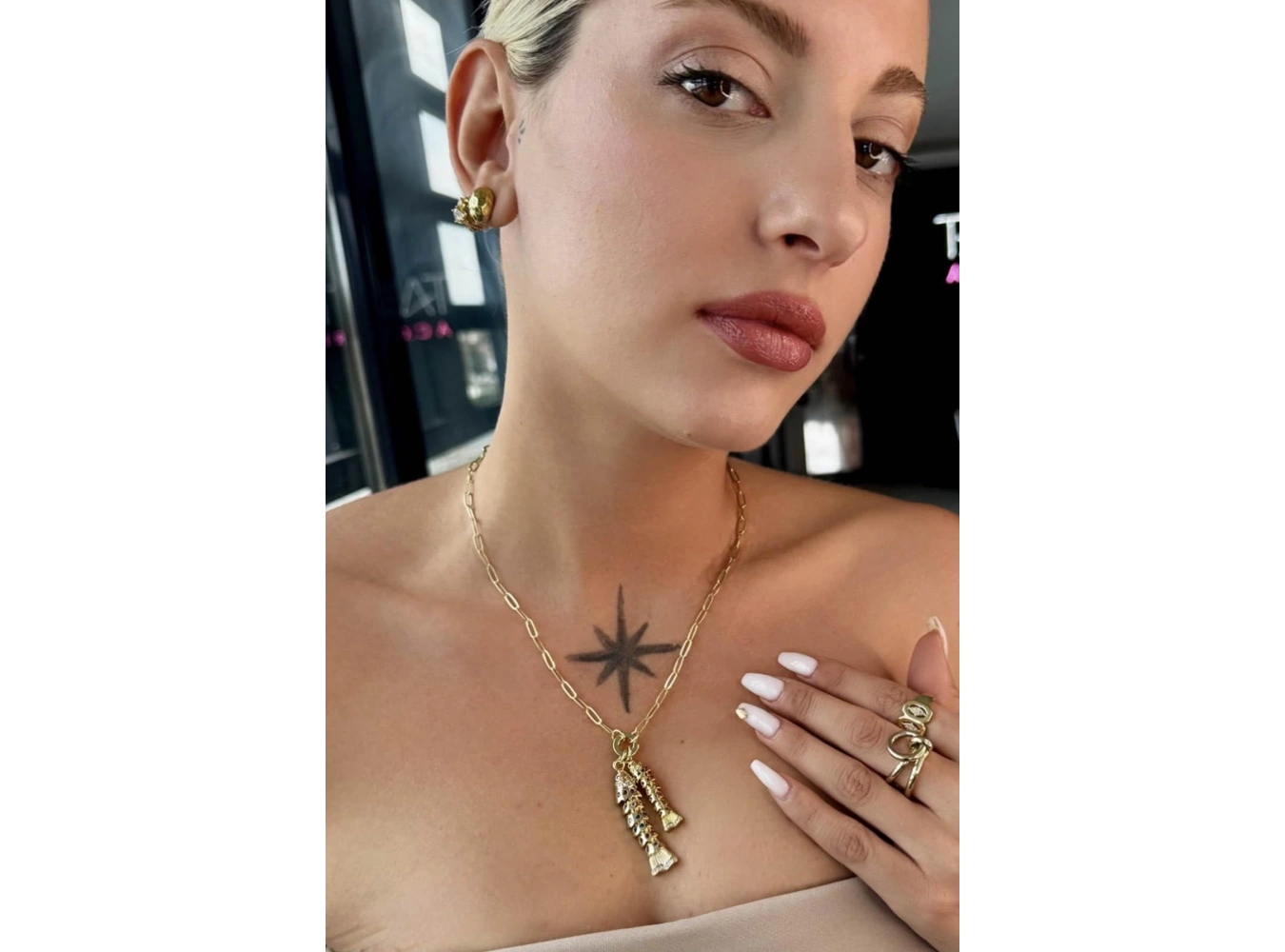 Altın Renk Balık Figürlü 14K Altın Kaplama VİP Kolye