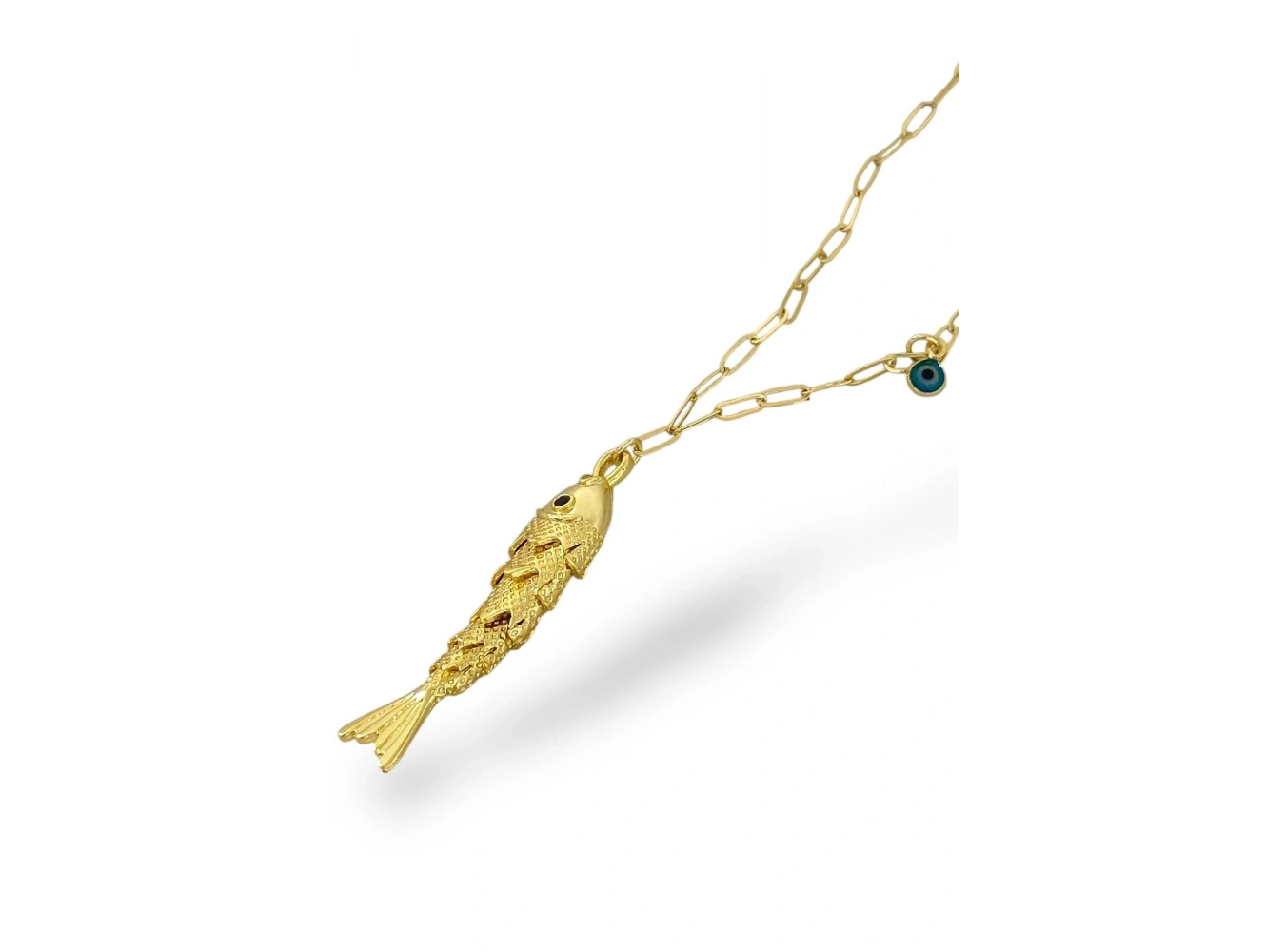 Altın Renk Balık Figürlü YSX Kolye