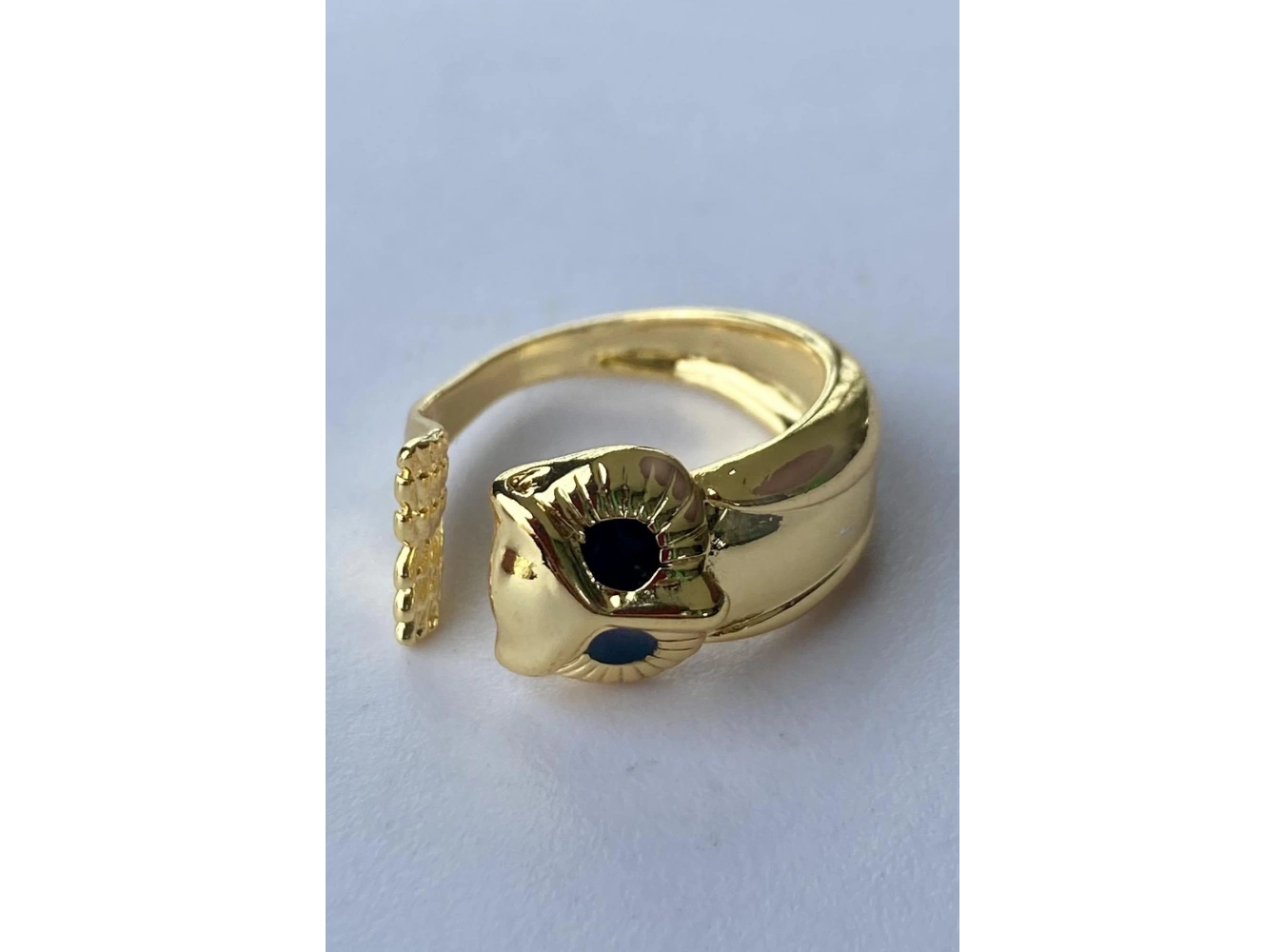 Altın Renk Baykuş Figürlü Metal Ayarlanabilir Yüzük