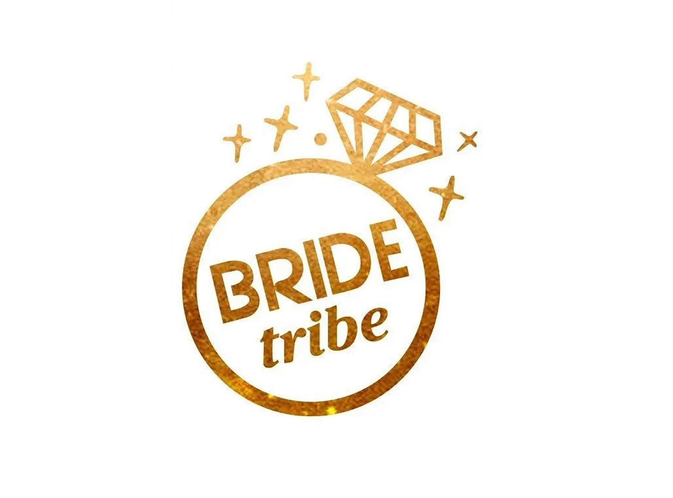 Altın Renk Bride Tribe Yazılı Dövme Tattoo