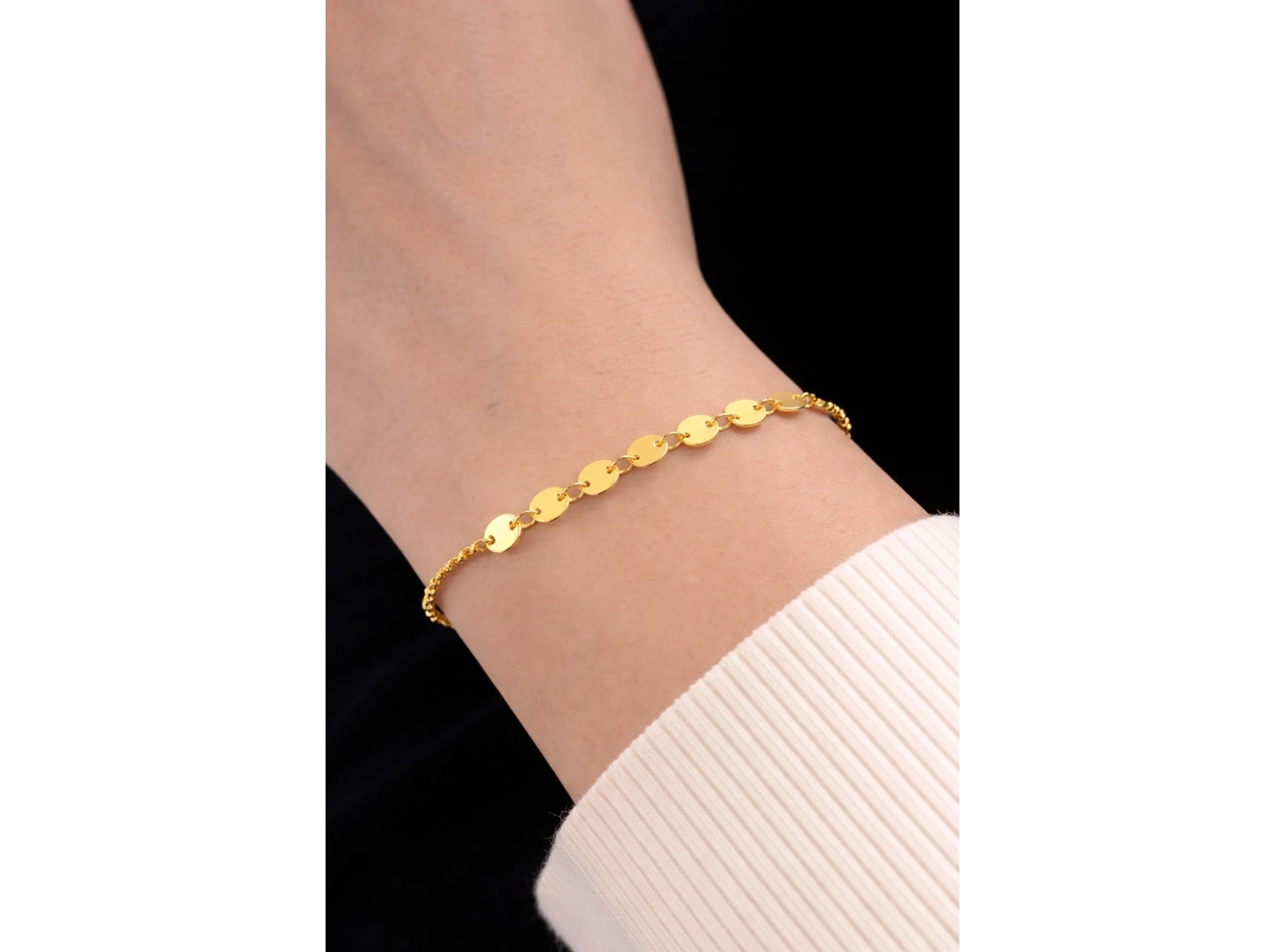 Altın Renk Çelik Bileklik