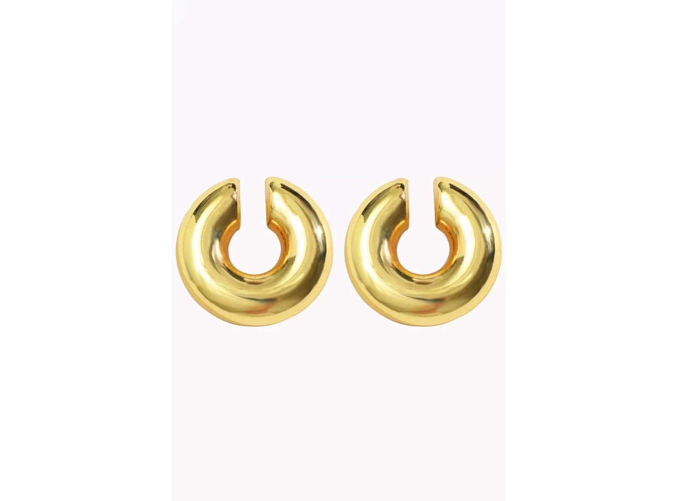 Altın Renk Çelik Ear Cuff (Çift)