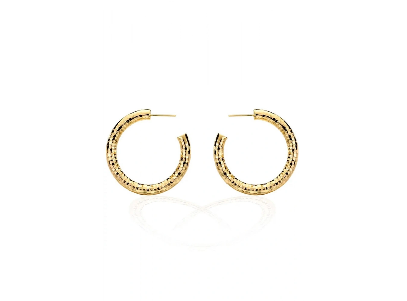 Altın Renk Çelik Halka Küpe (Çift)