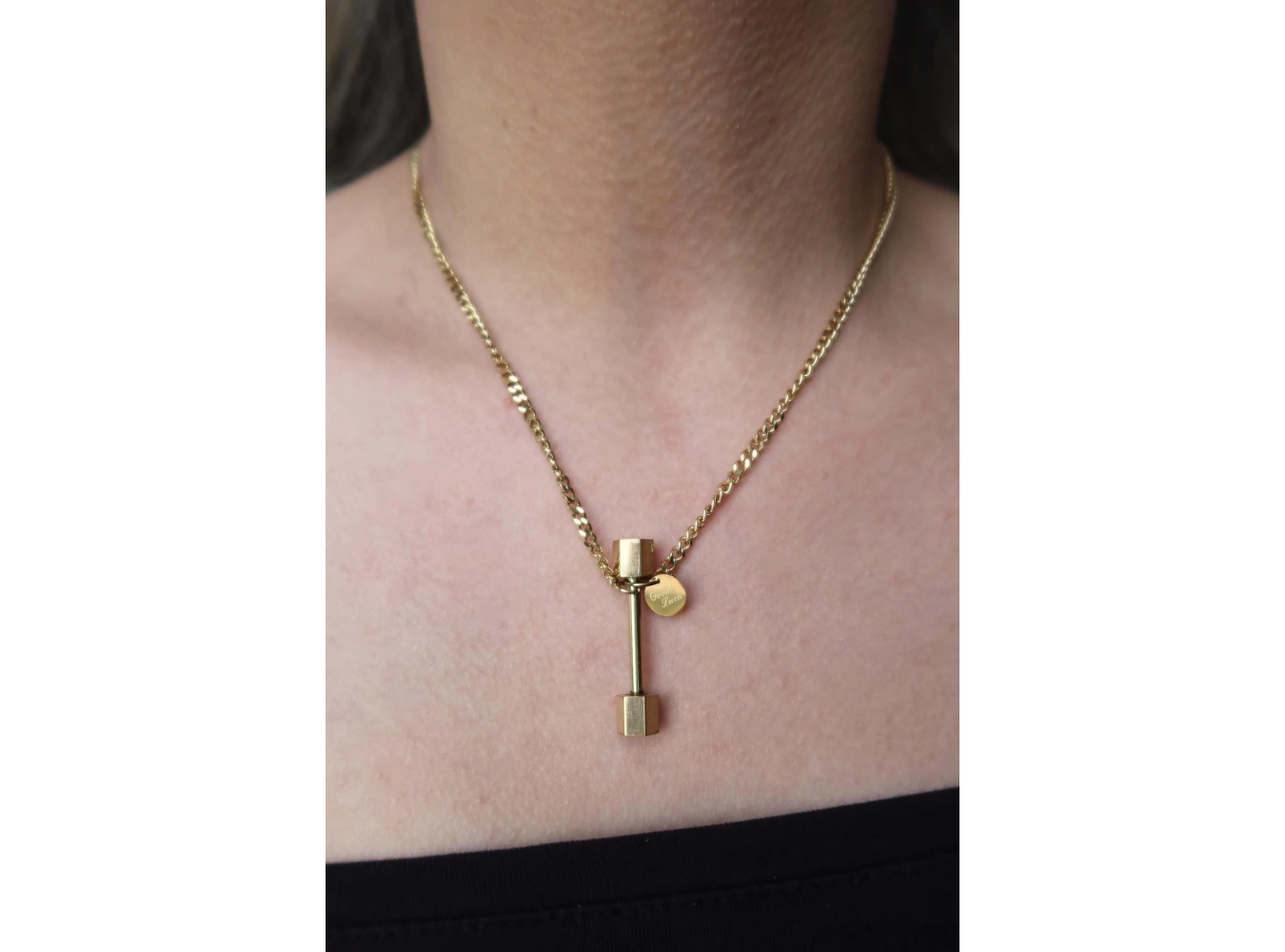 Altın Renk Çelik Kolye