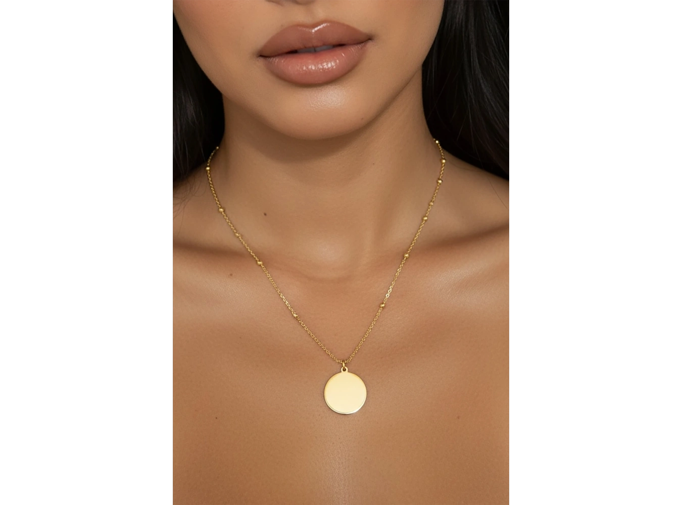 Altın Renk Çelik Kolye