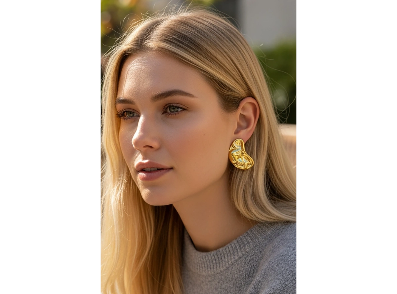 Altın Renk Çelik Küpe (Çift)