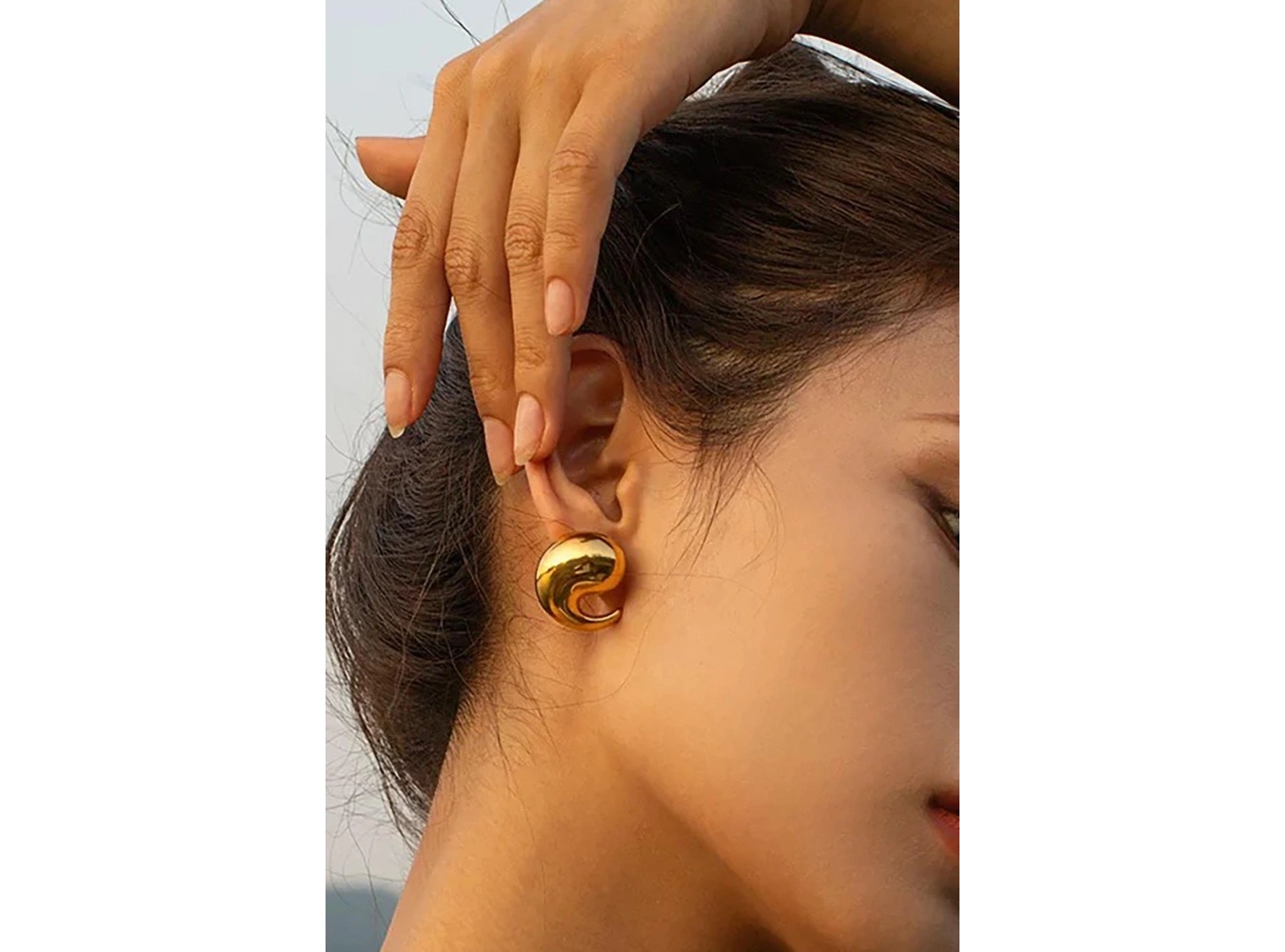 Altın Renk Çelik Küpe (Çift)