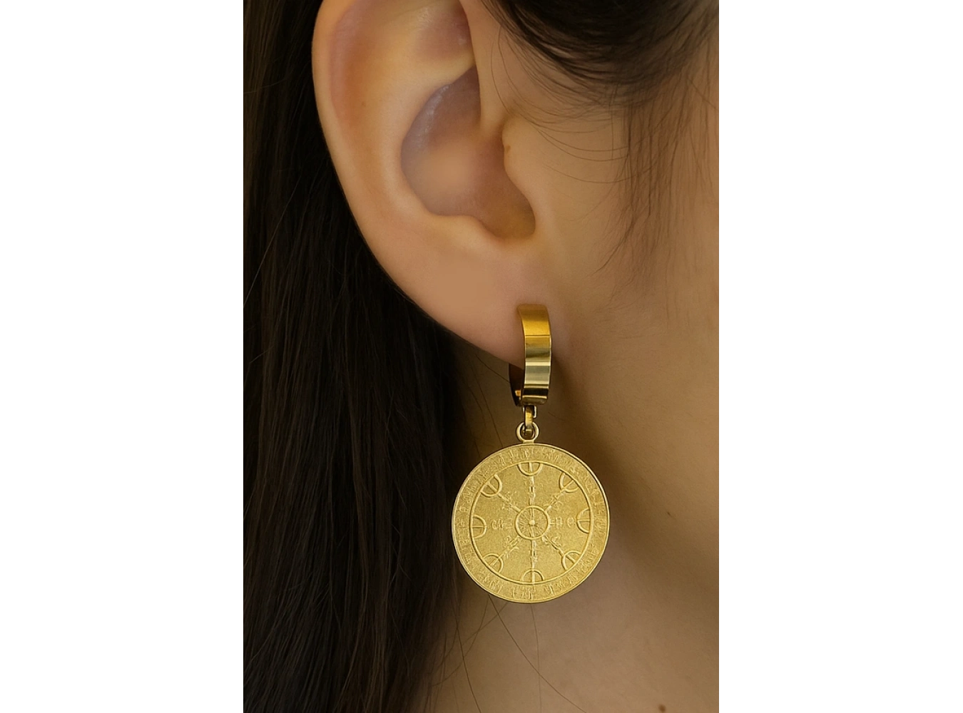 Altın Renk Çelik Küpe (Çift)