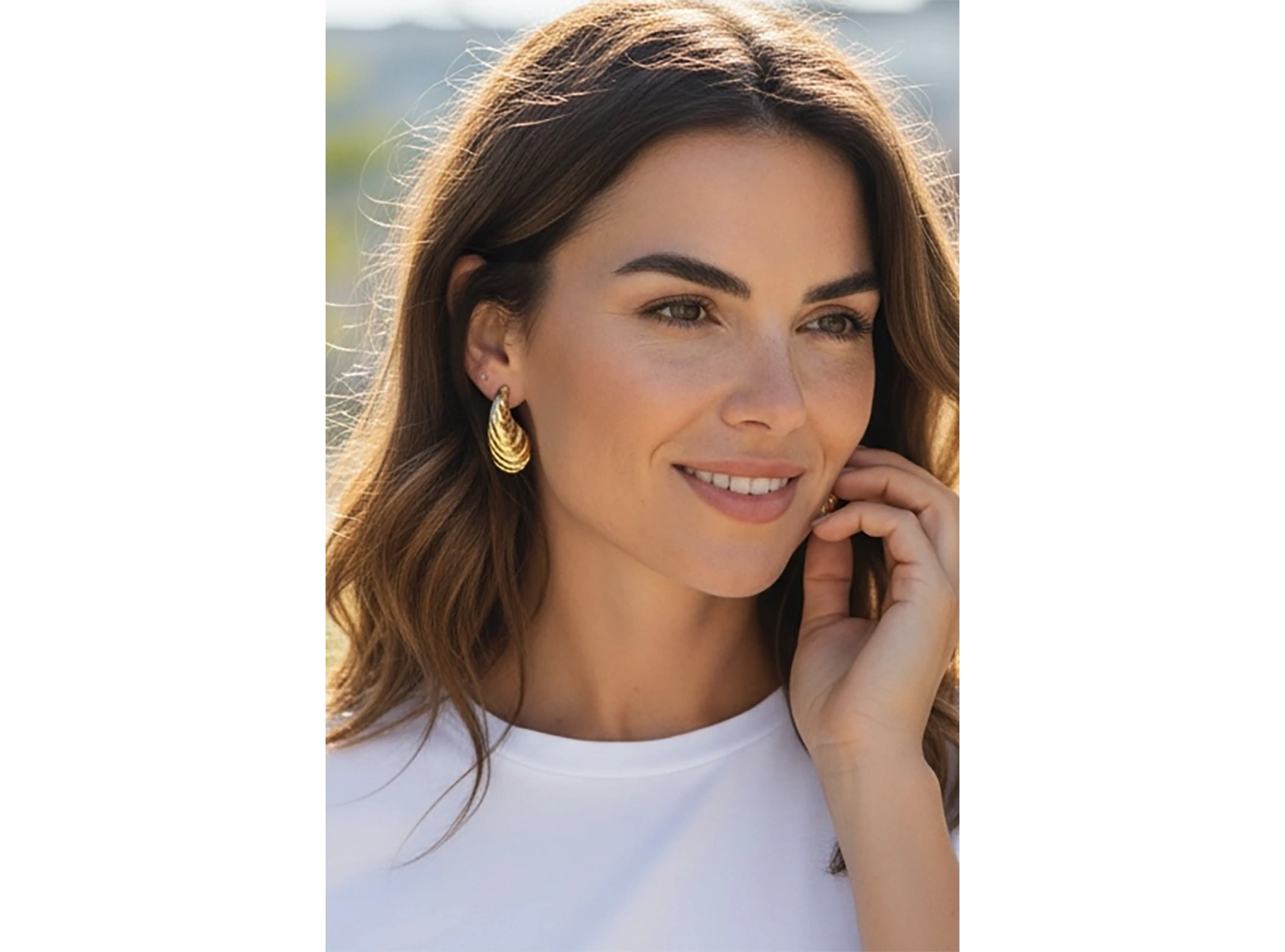 Altın Renk Çelik Küpe (Çift)