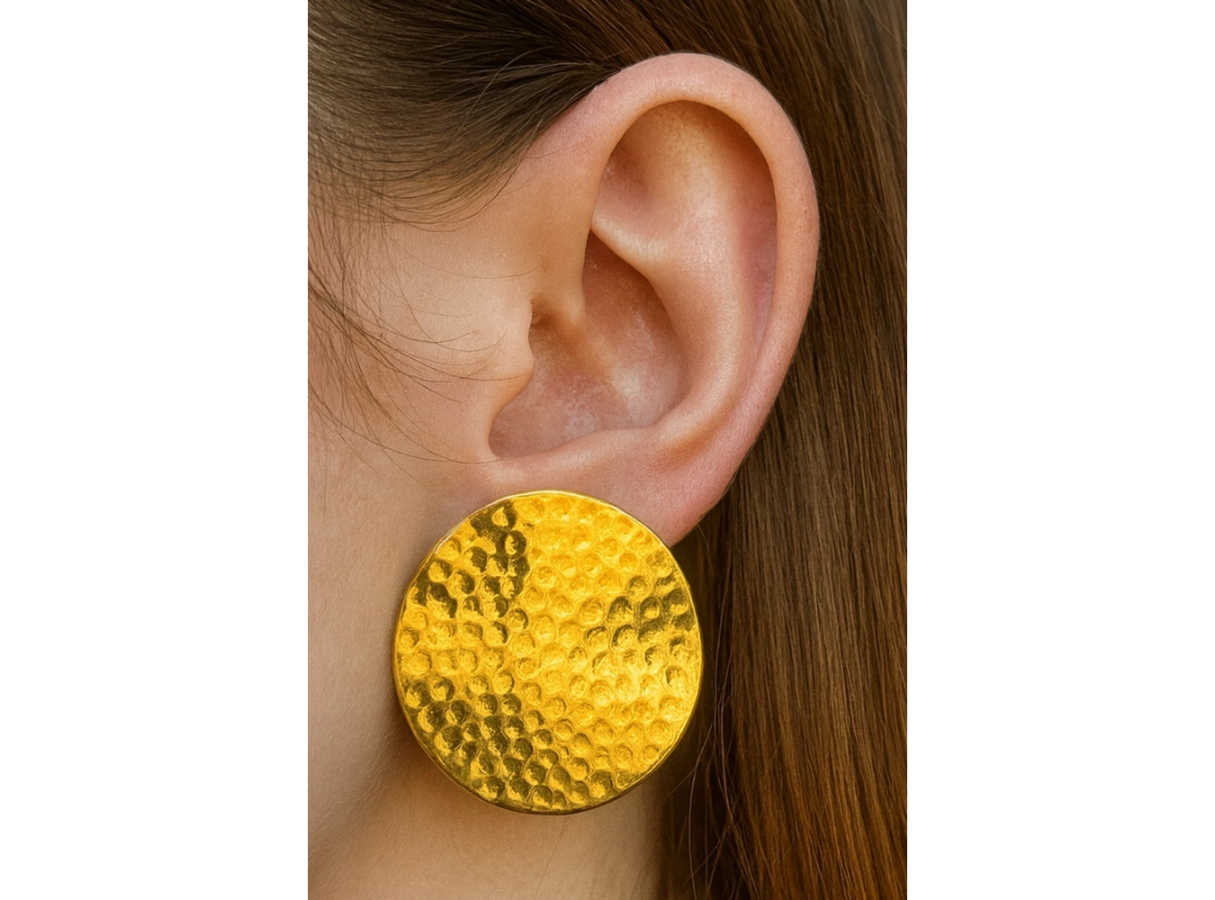 Altın Renk Çelik Küpe (Çift)