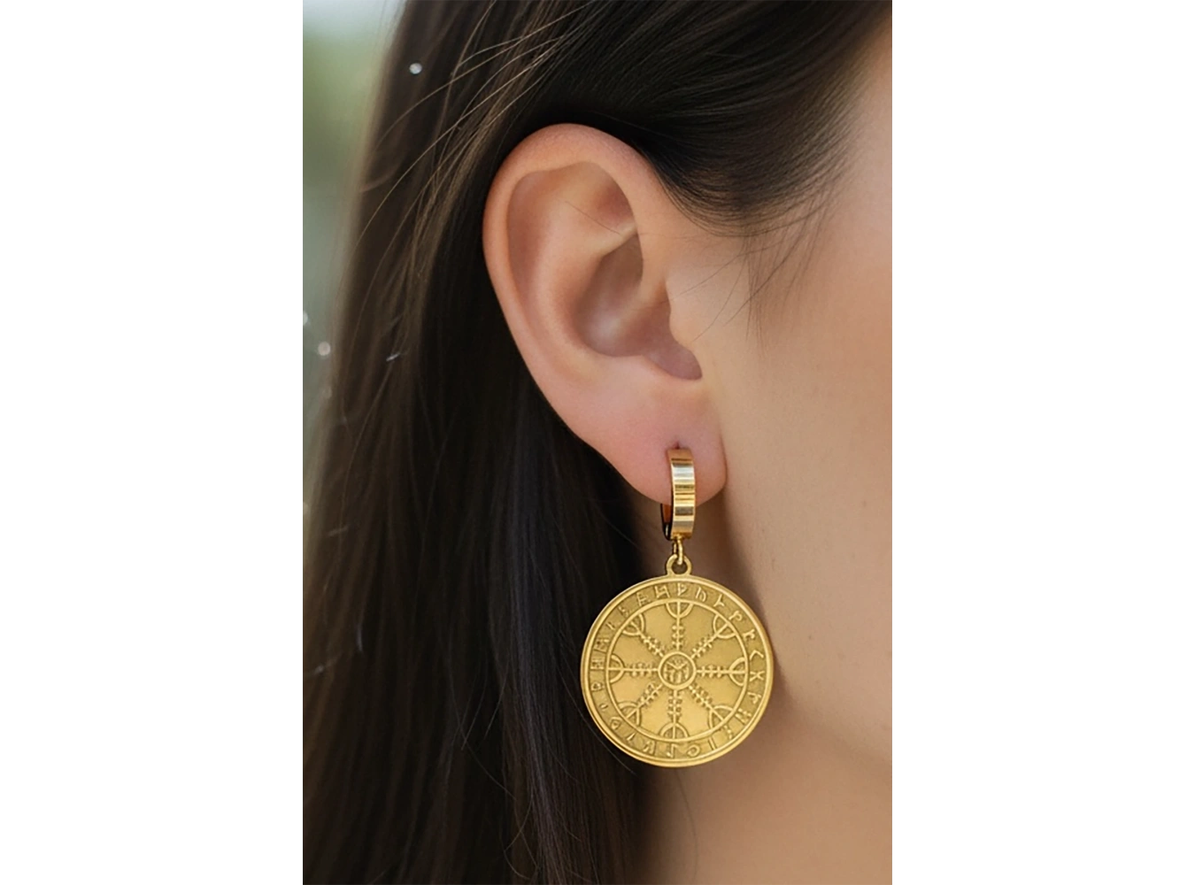 Altın Renk Çelik Küpe (Çift)