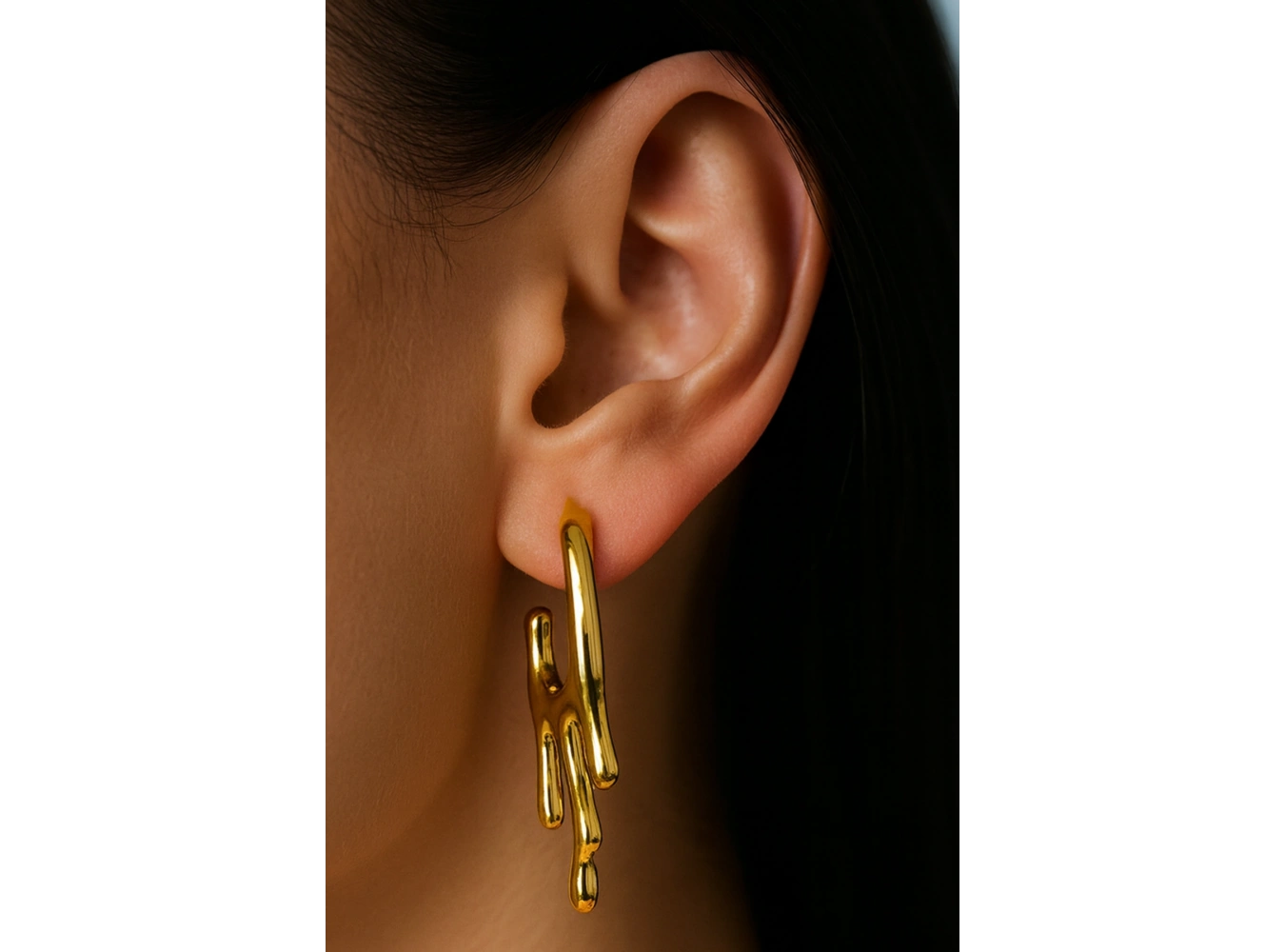 Altın Renk Çelik Küpe (Çift)