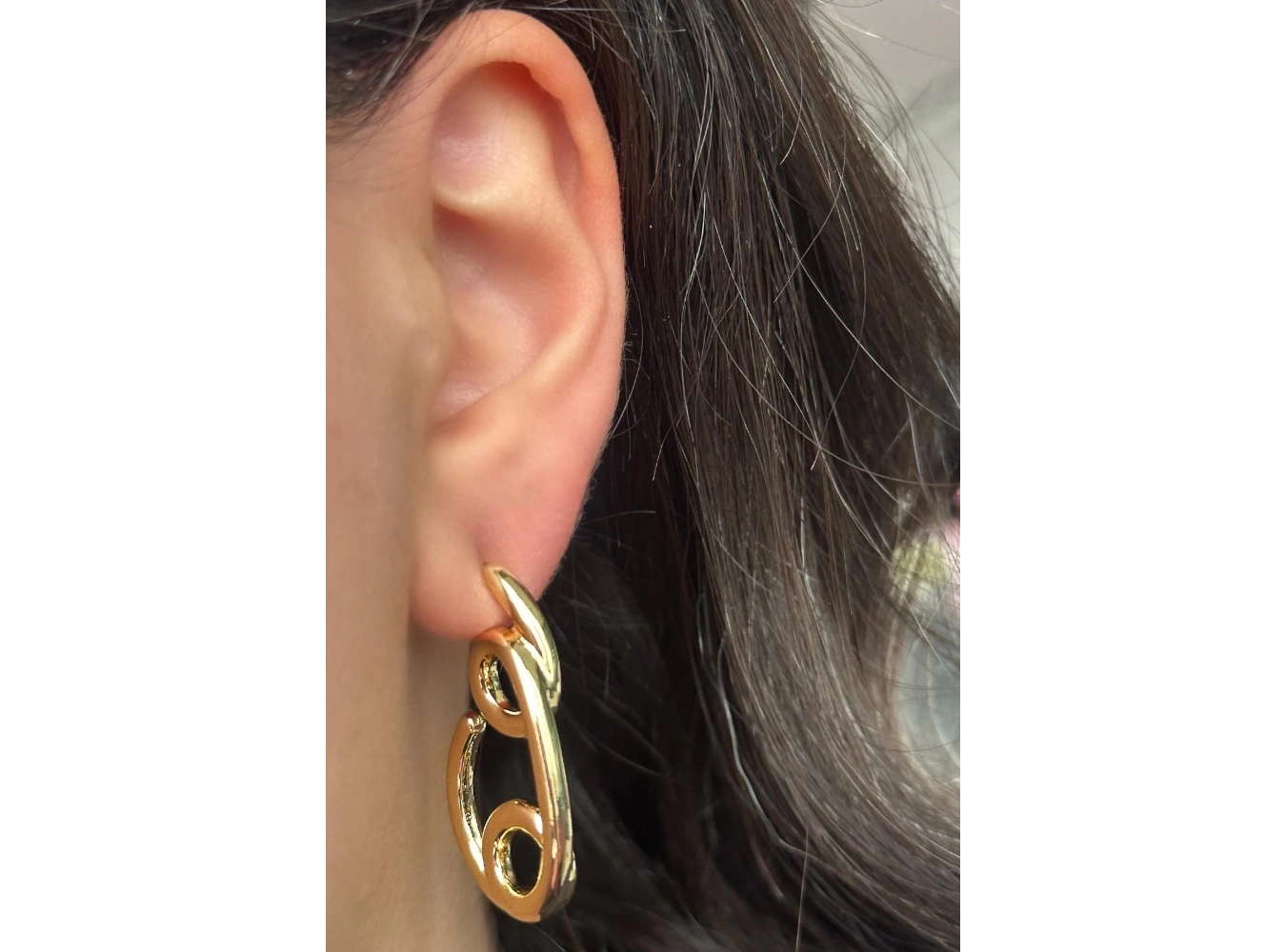 Altın Renk Çelik Küpe (Çift)