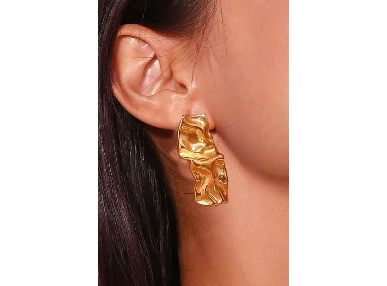 Altın Renk Çelik Küpe (Çift)