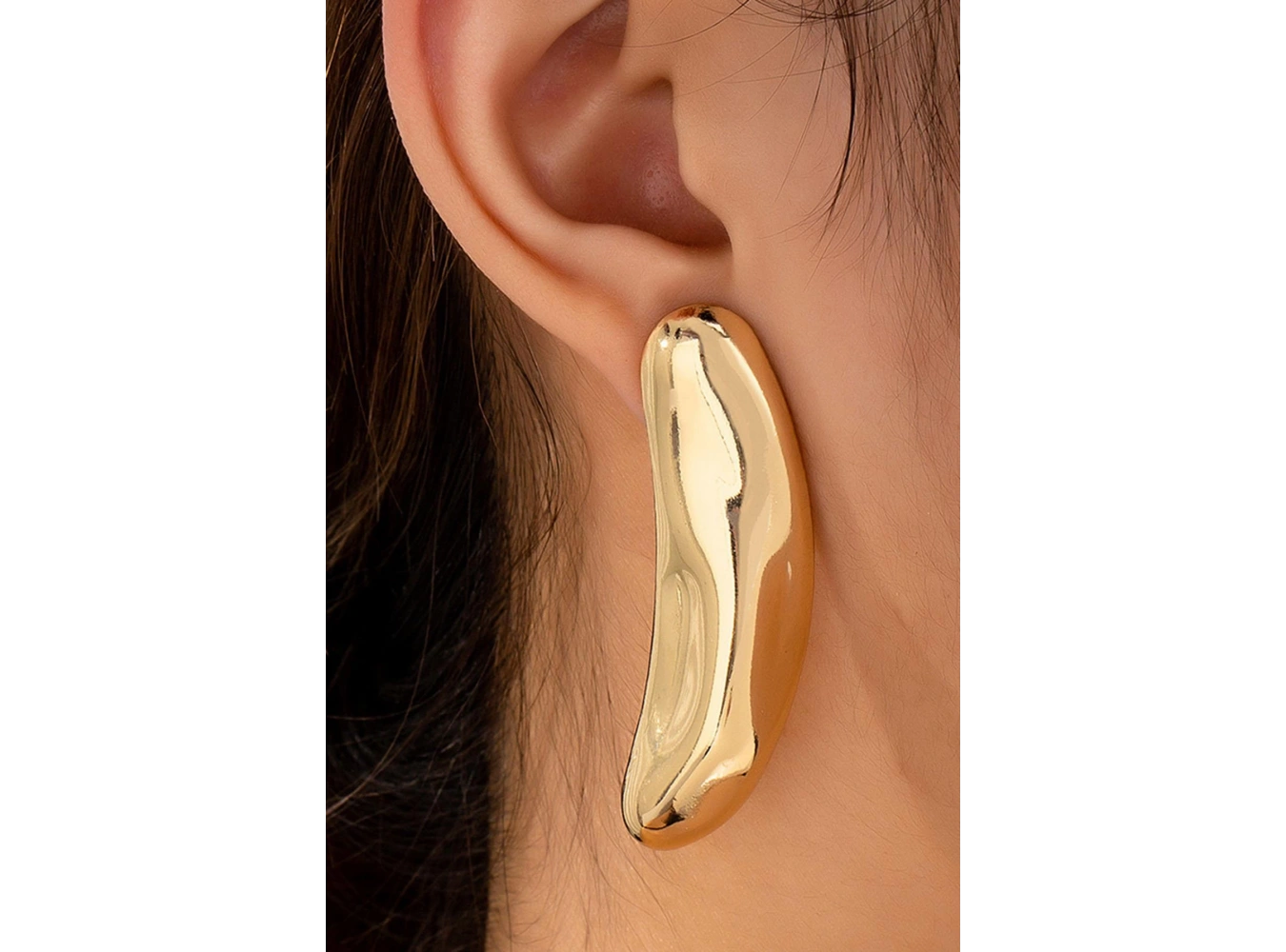 Altın Renk Çelik Küpe (Çift)