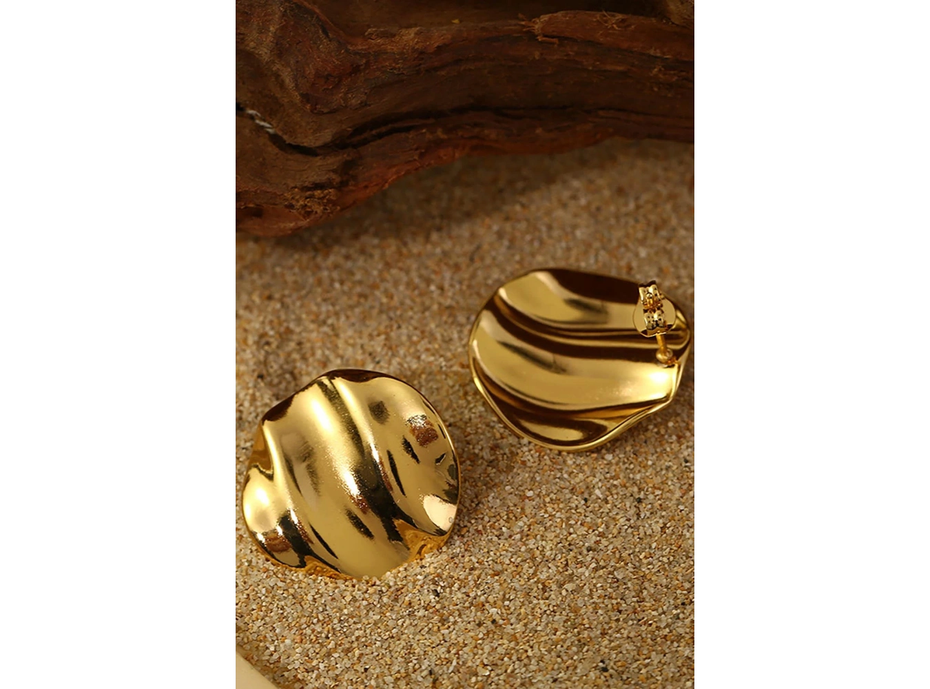 Altın Renk Çelik Küpe (Çift)