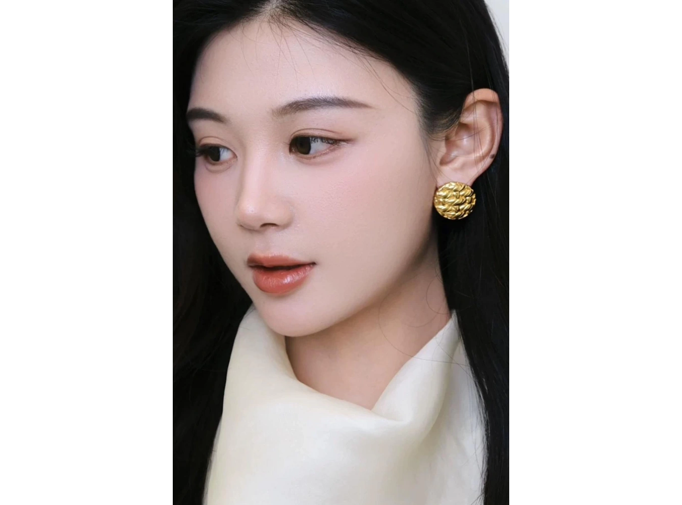 Altın Renk Çelik Küpe (Çift)