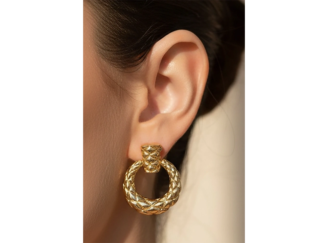 Altın Renk Çelik Küpe (Çift)