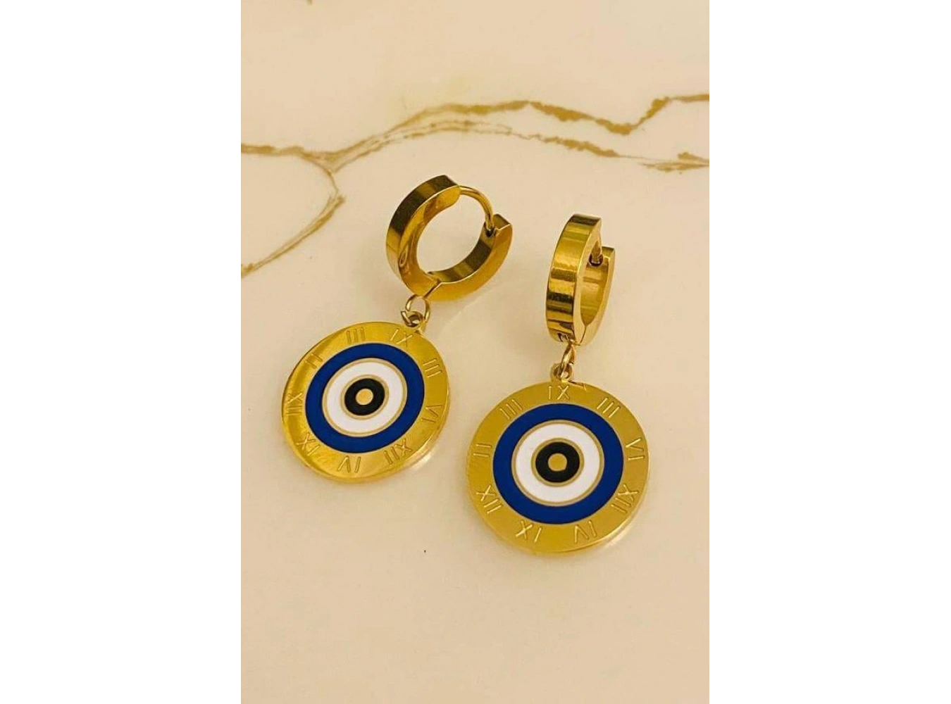 Altın Renk Çelik Küpe (Çift)