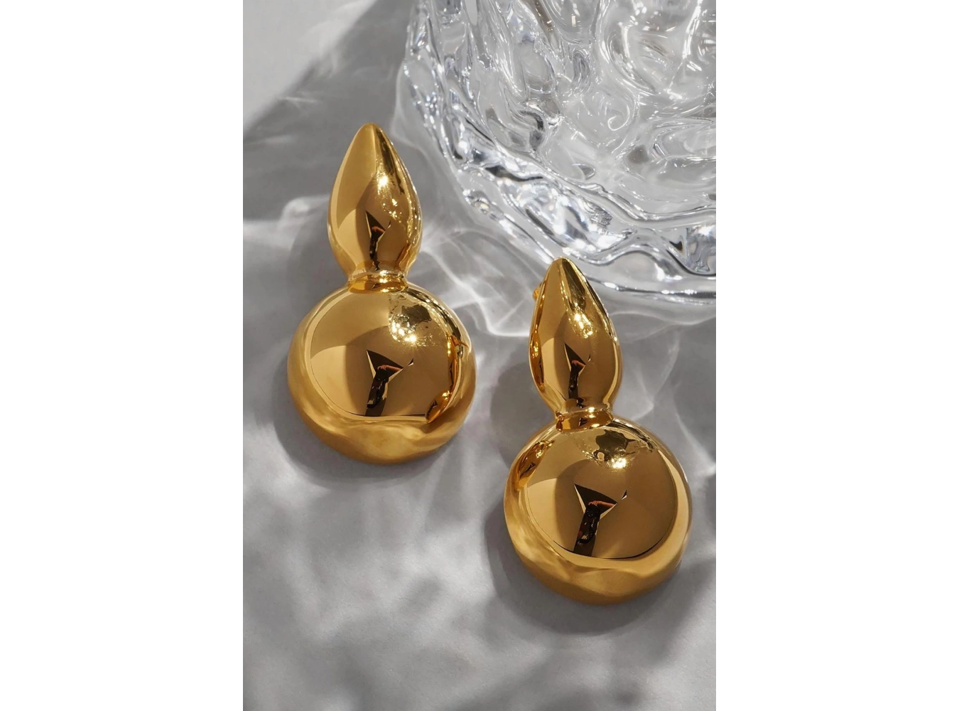 Altın Renk Çelik Küpe (Çift)