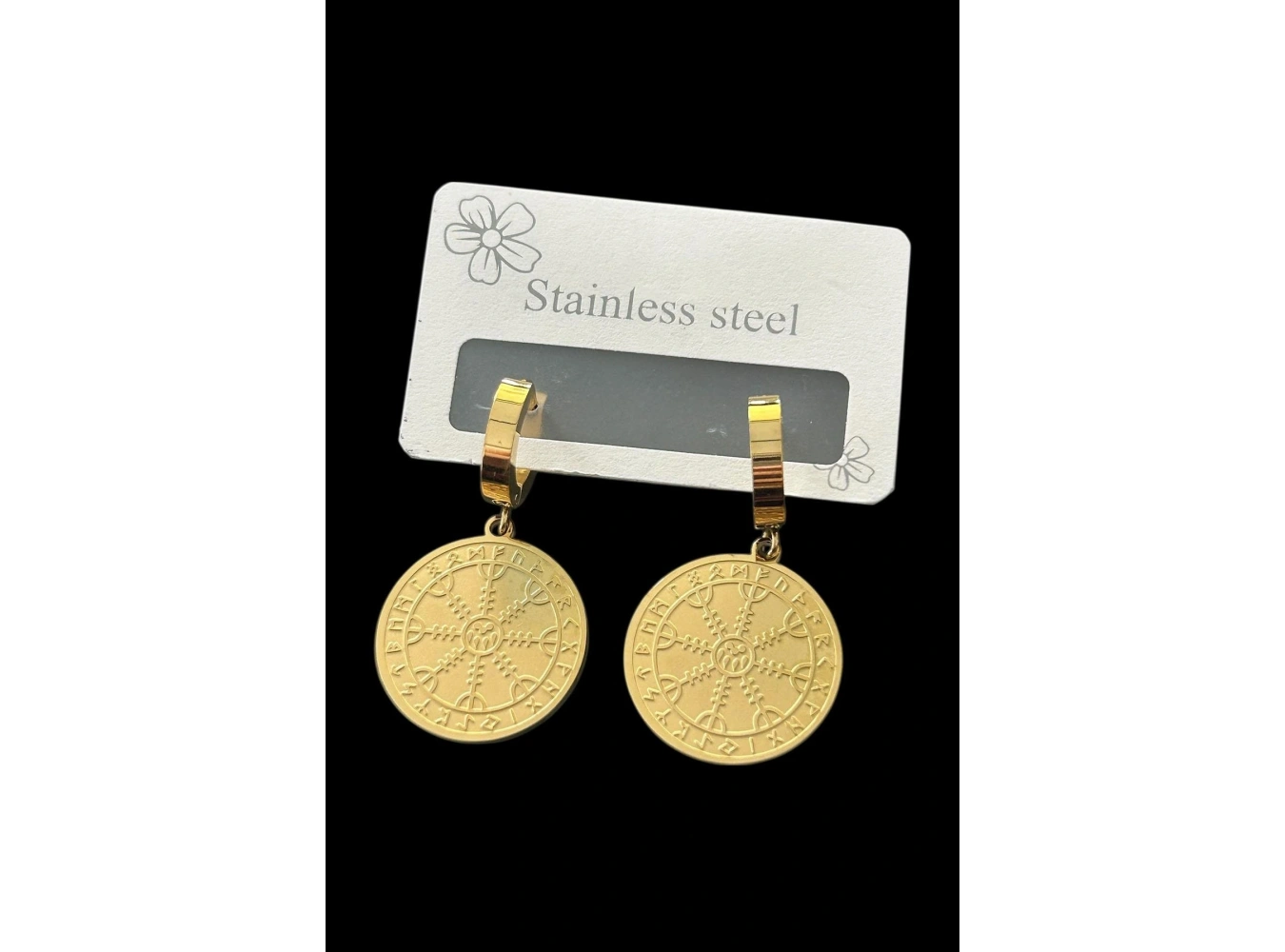 Altın Renk Çelik Küpe (Çift)