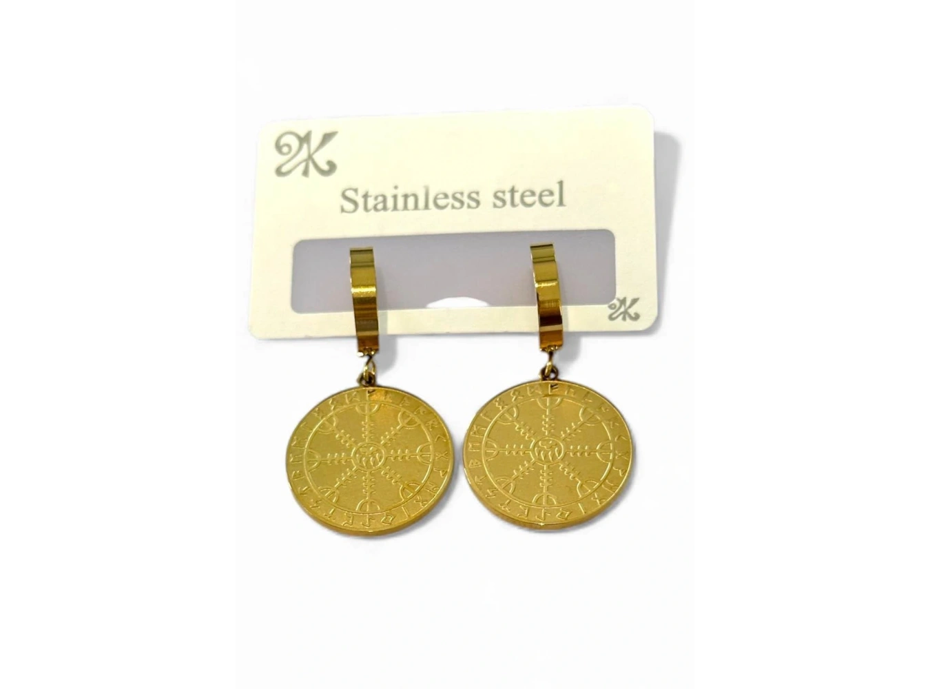 Altın Renk Çelik Küpe (Çift)