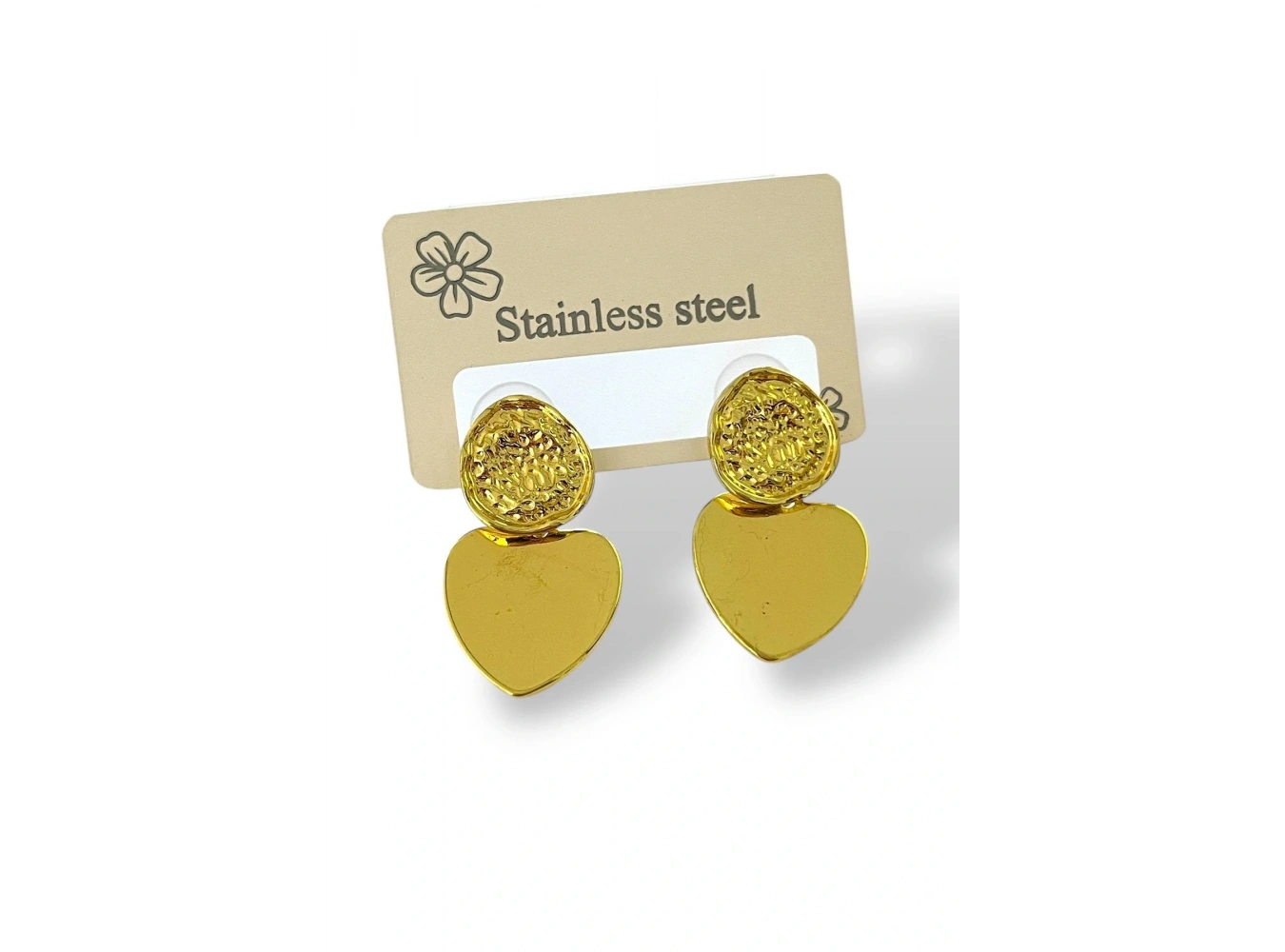 Altın Renk Çelik Küpe (Çift)