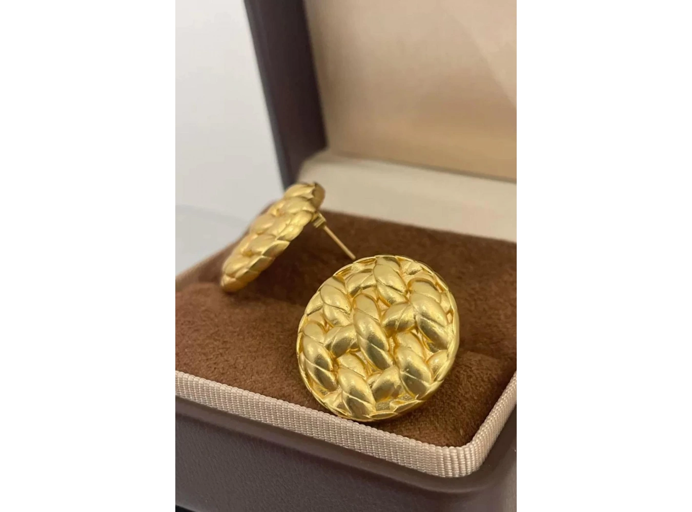 Altın Renk Çelik Küpe (Çift)